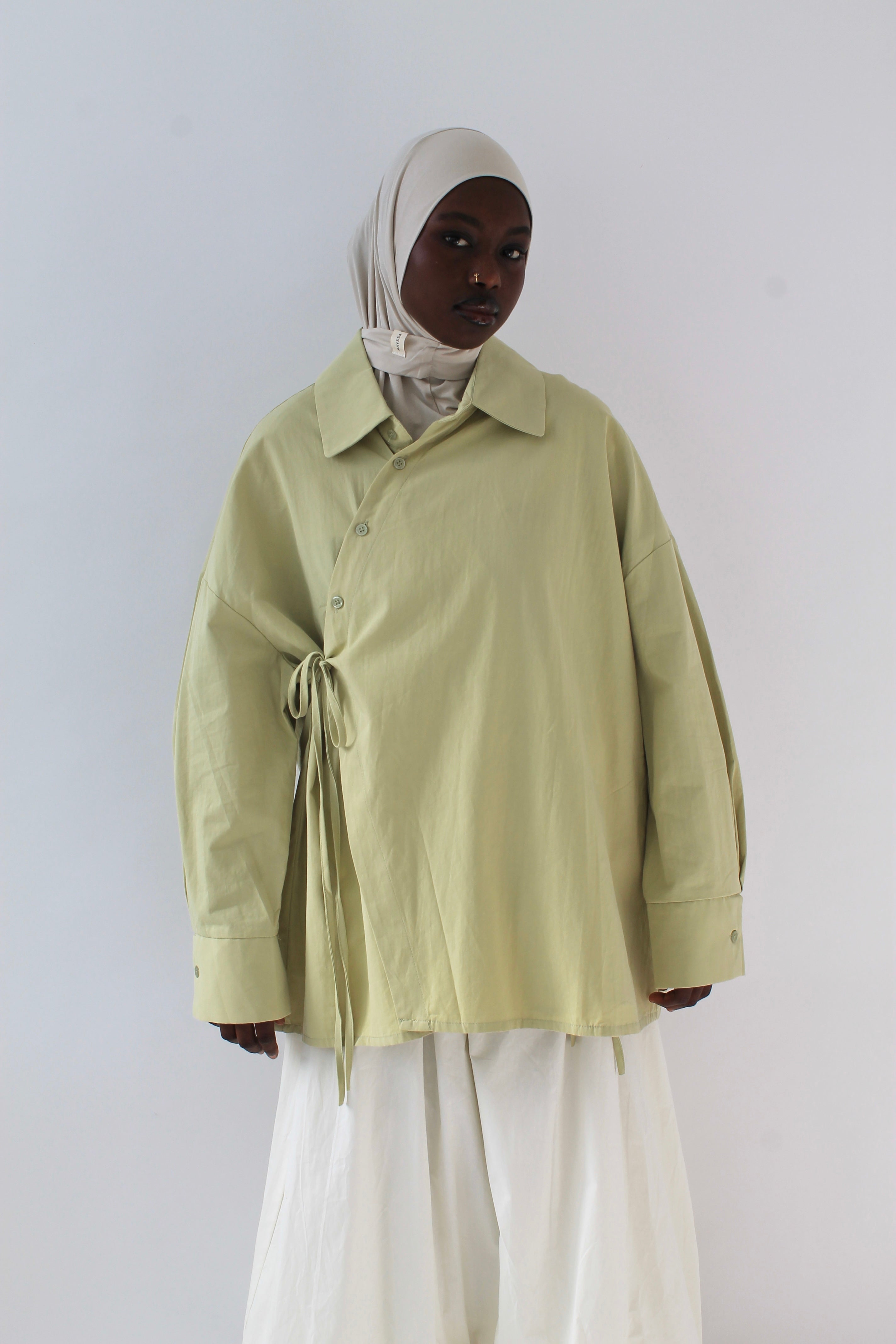 CHEMISE SIGNATURE VERT CLAIR Mayssa Mastour