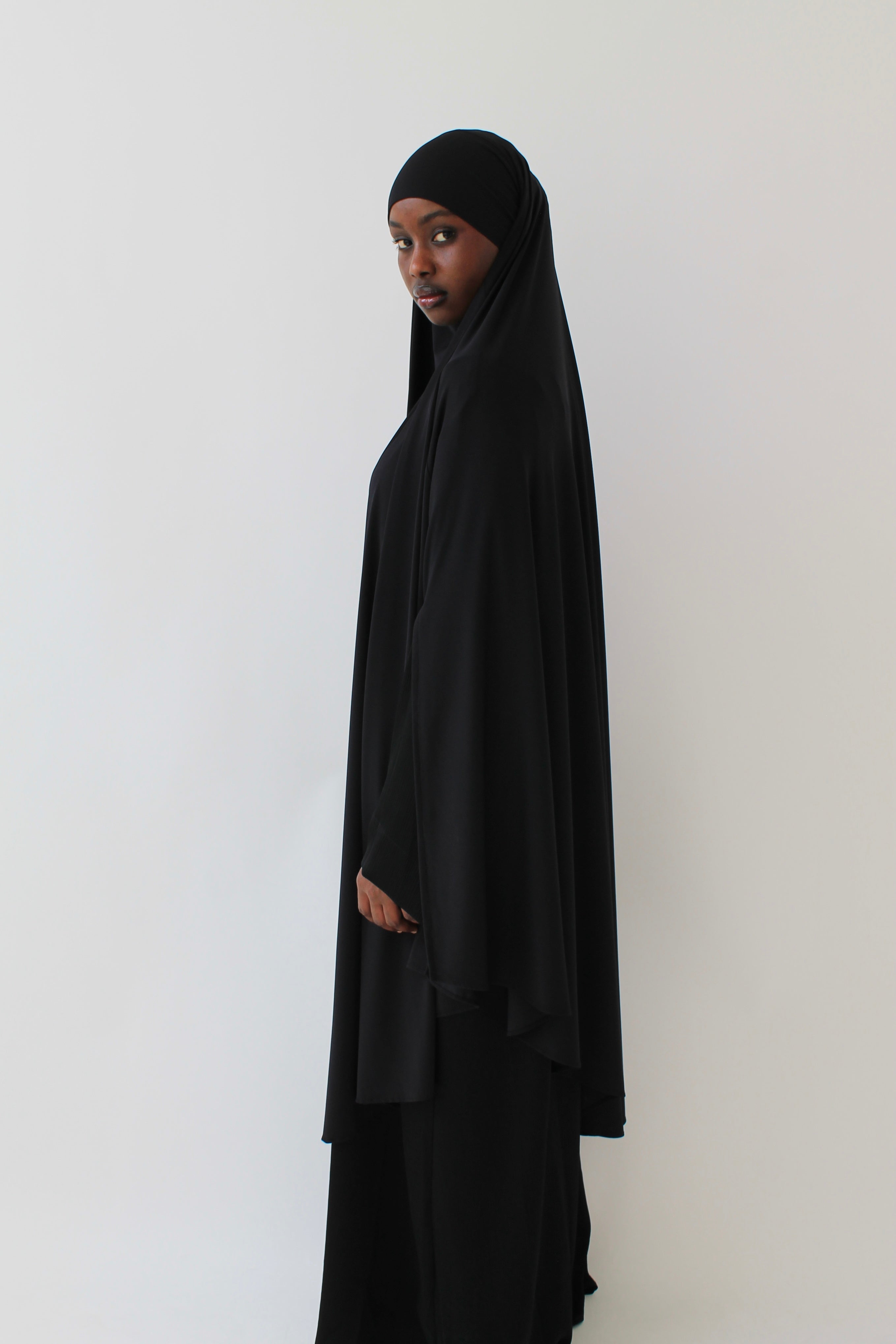 KHIMAR JERSEY PREMIUM À FENTES LONG Mayssa Mastour