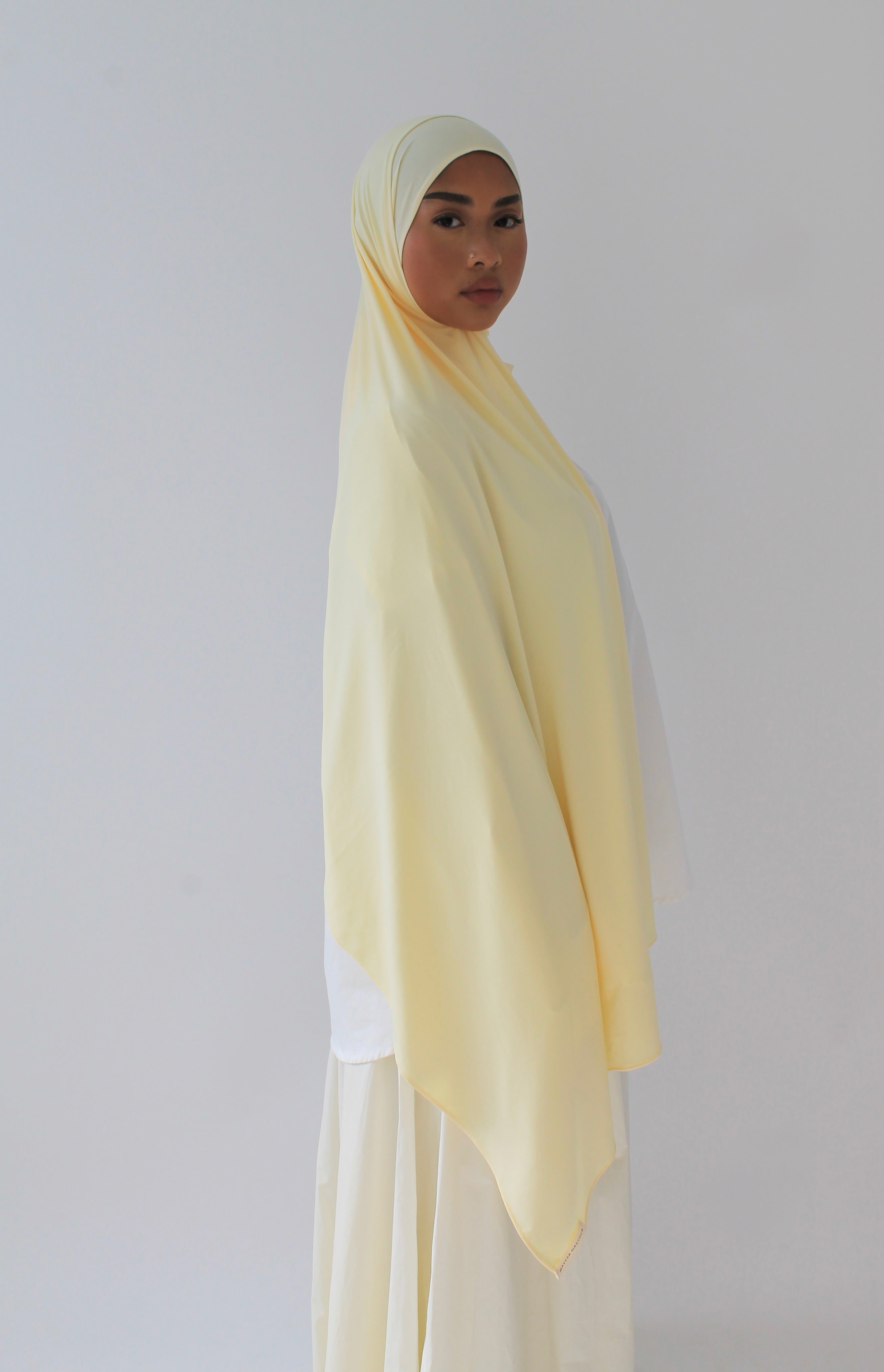 HIJAB JERSEY PREMIUM JAUNE BEURRE Mayssa Mastour