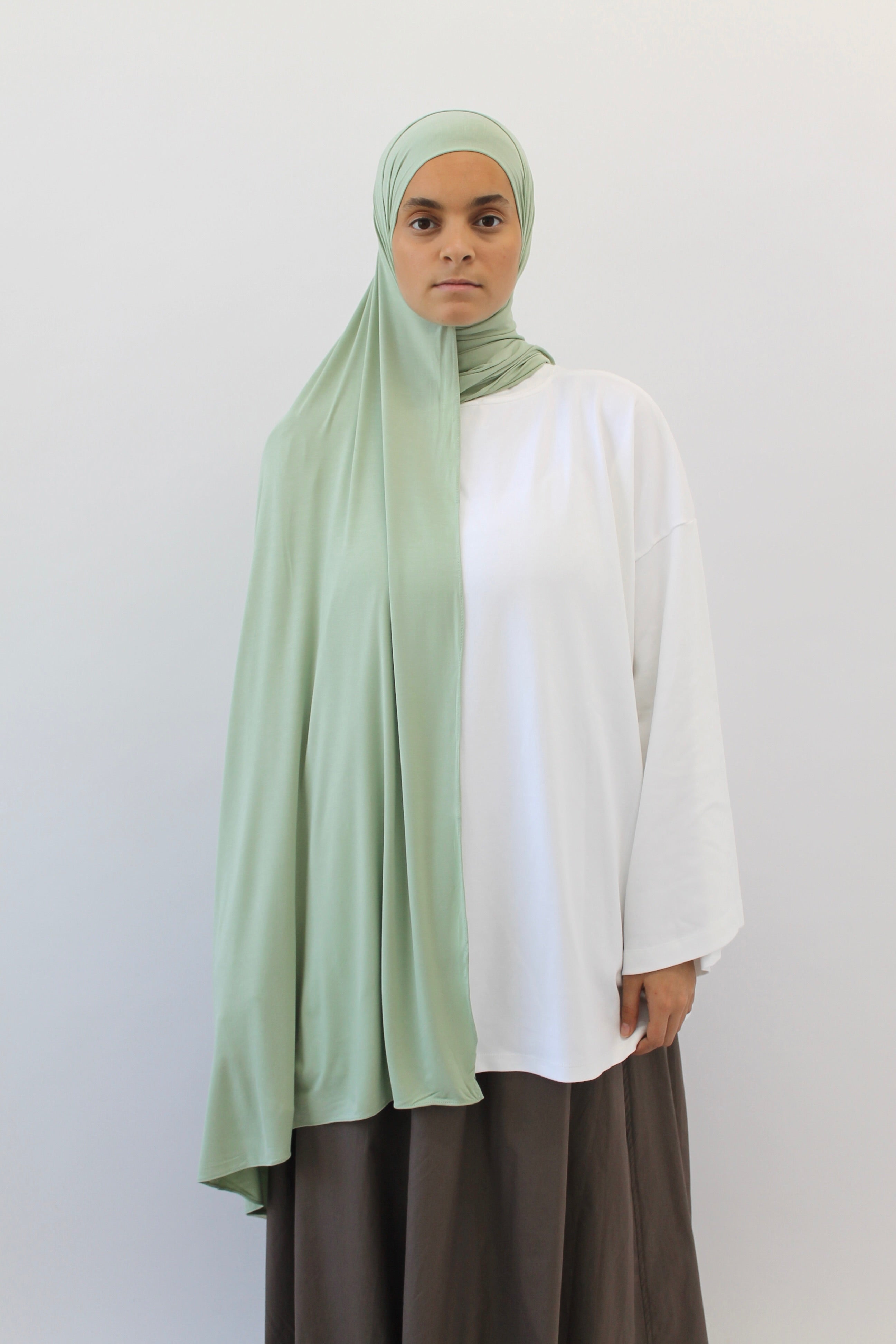 HIJAB JERSEY BAMBOO VERT PASTEL Mayssa Mastour