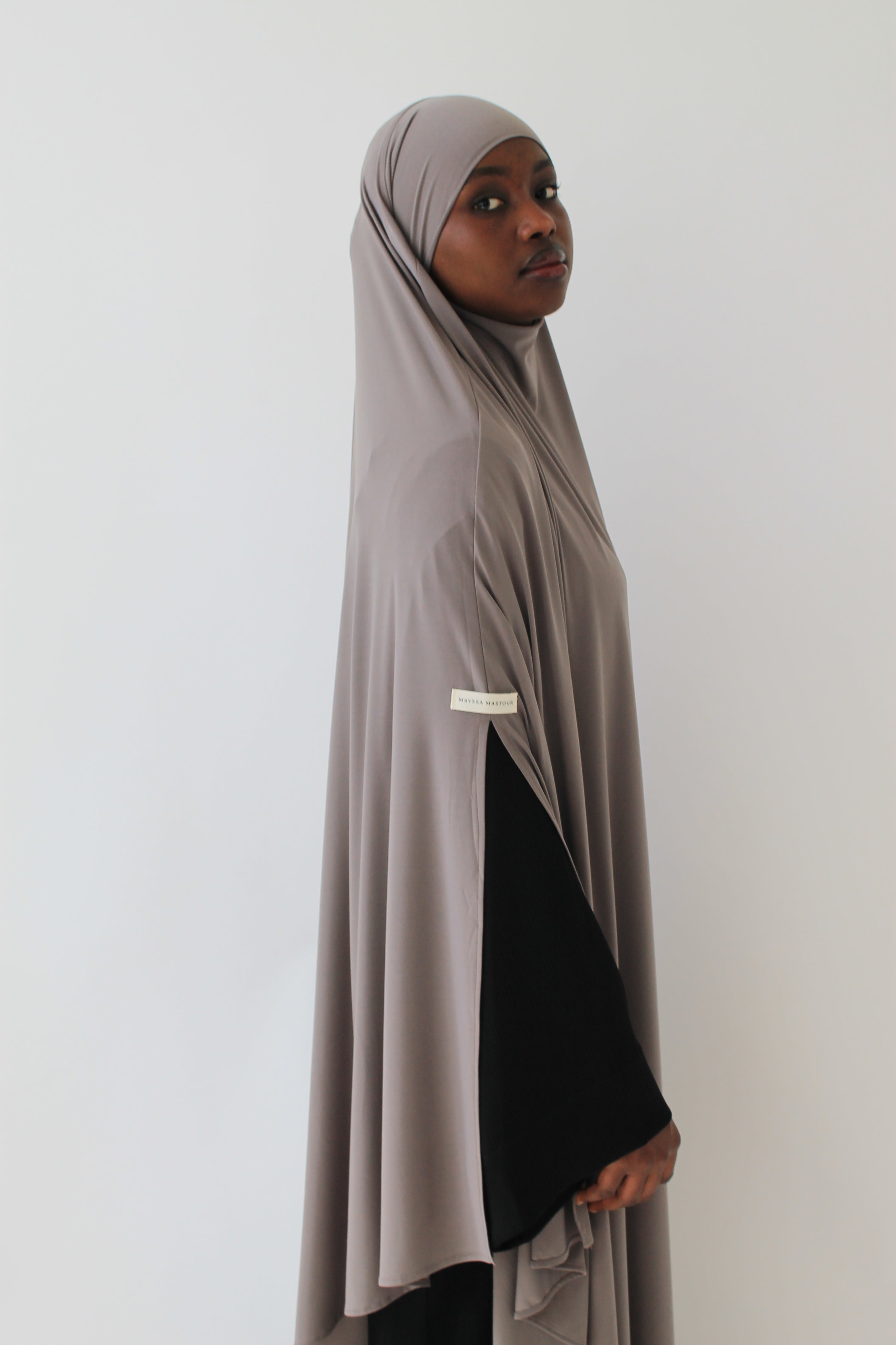 KHIMAR JERSEY PREMIUM À FENTES LONG Mayssa Mastour