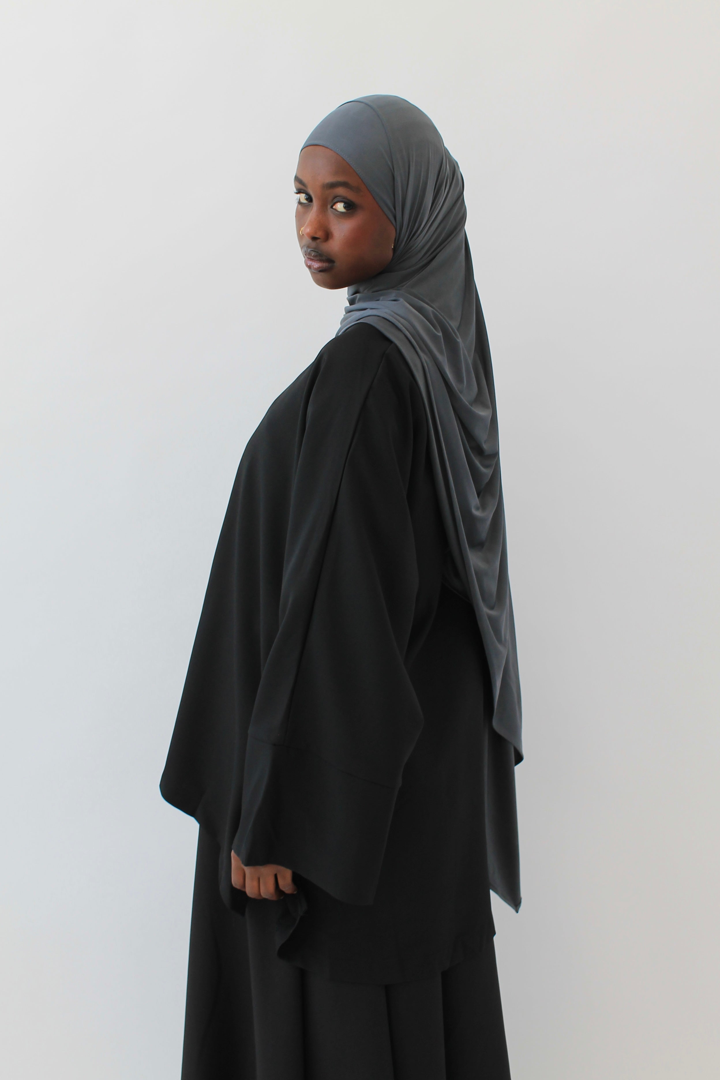 HIJAB JERSEY AIR GRIS FONCÉ Mayssa Mastour