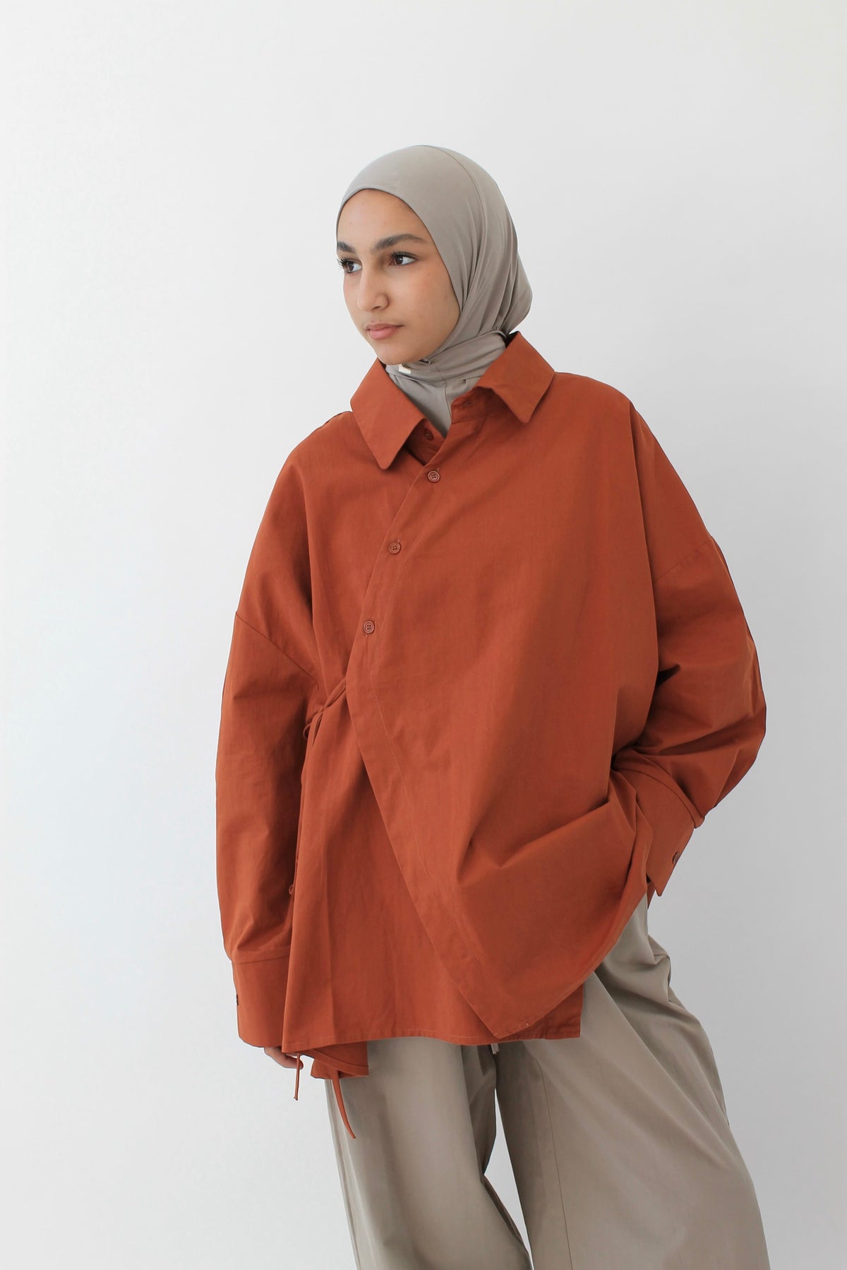 CHEMISE SIGNATURE TERRACOTTA Mayssa Mastour