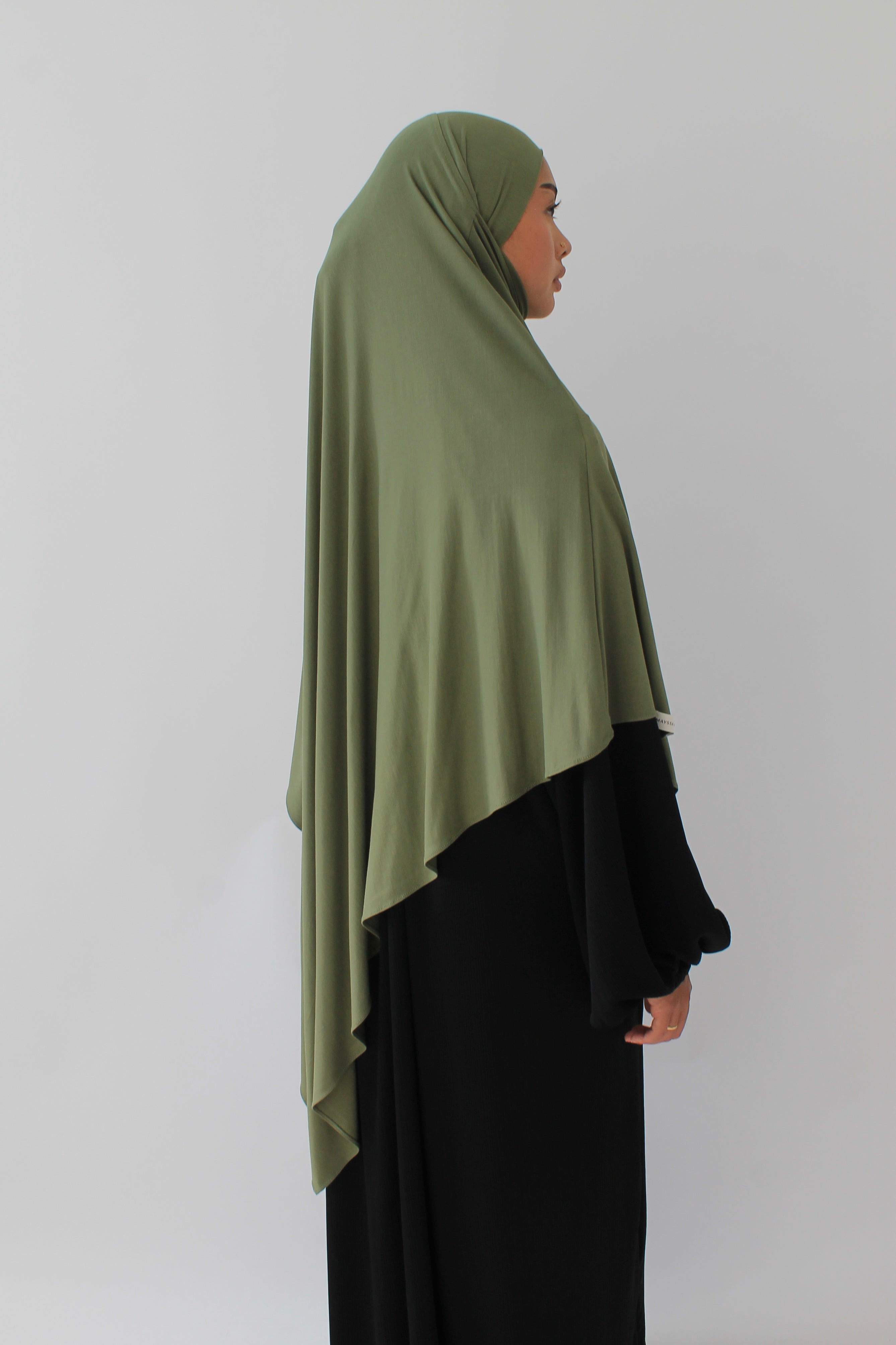 KHIMAR JERSEY BAMBOO COURT VERT OLIVE Mayssa Mastour