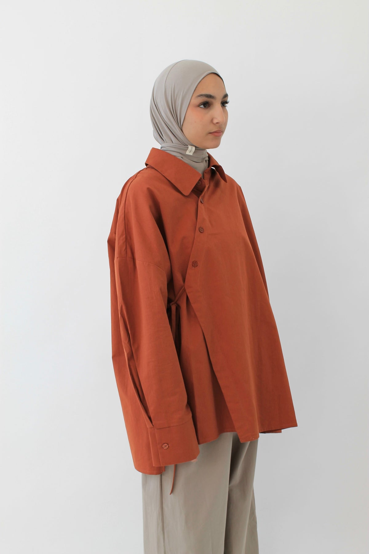 CHEMISE SIGNATURE TERRACOTTA Mayssa Mastour