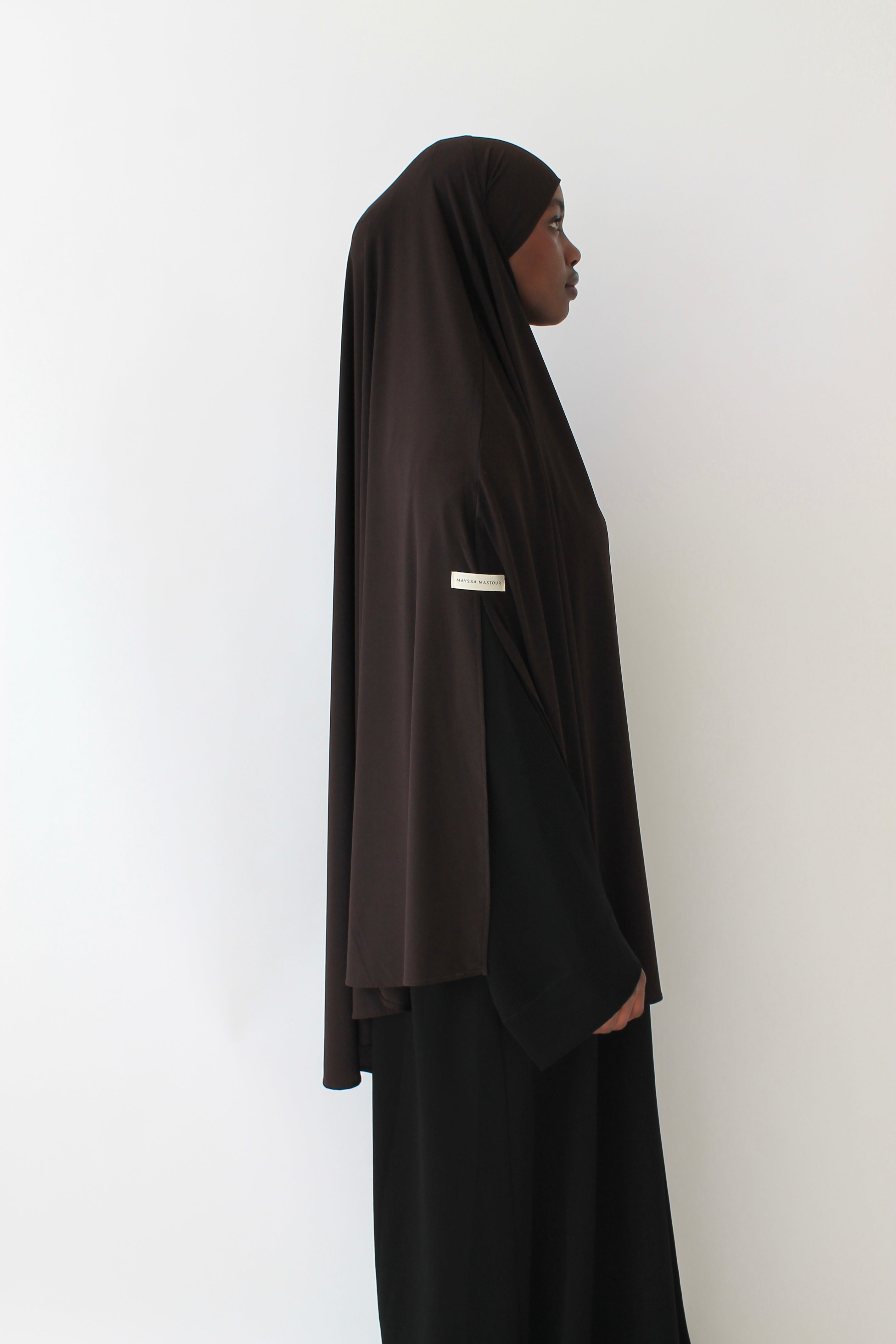 KHIMAR JERSEY PREMIUM À FENTES COURT Mayssa Mastour