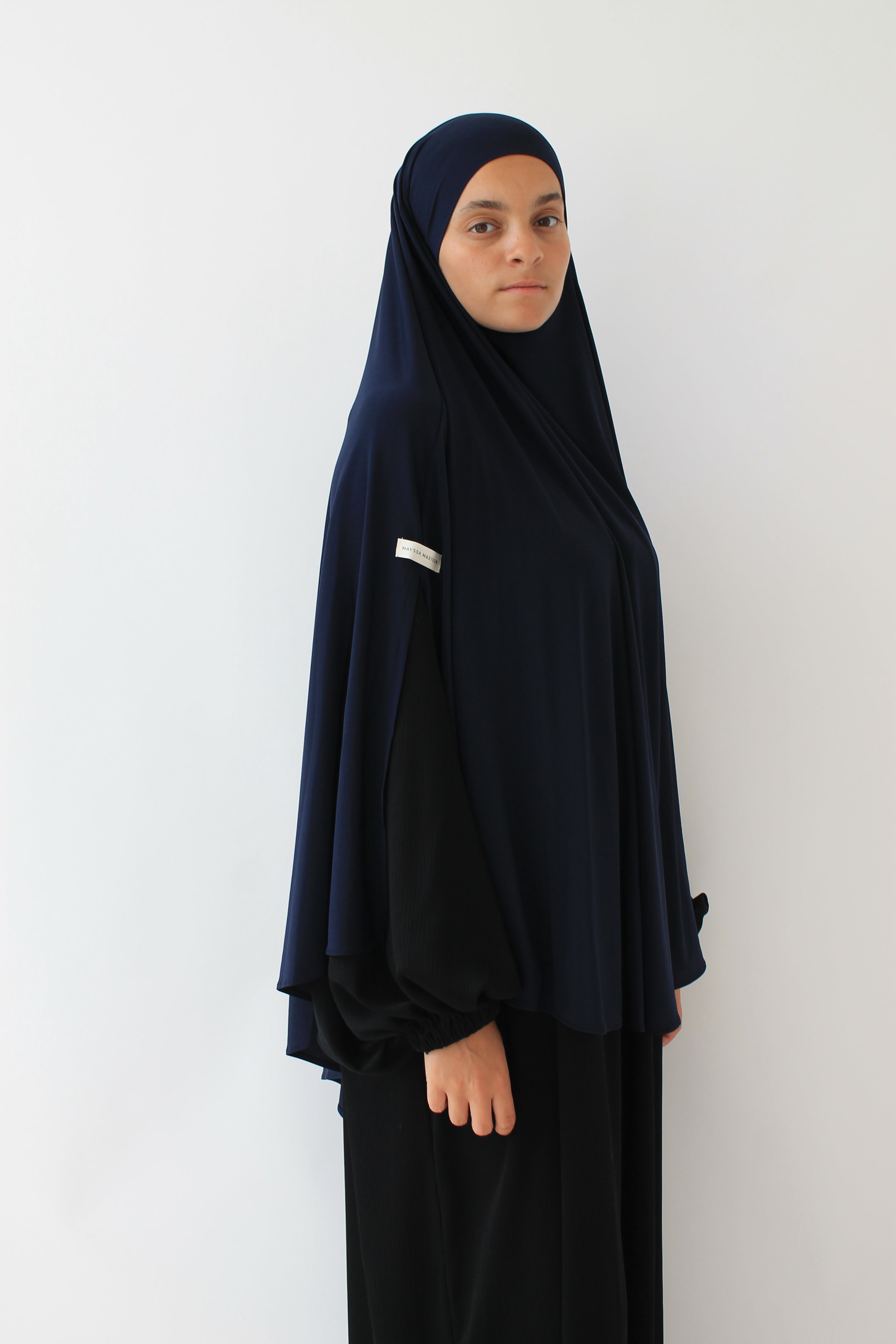 KHIMAR JERSEY PREMIUM À FENTES COURT Mayssa Mastour