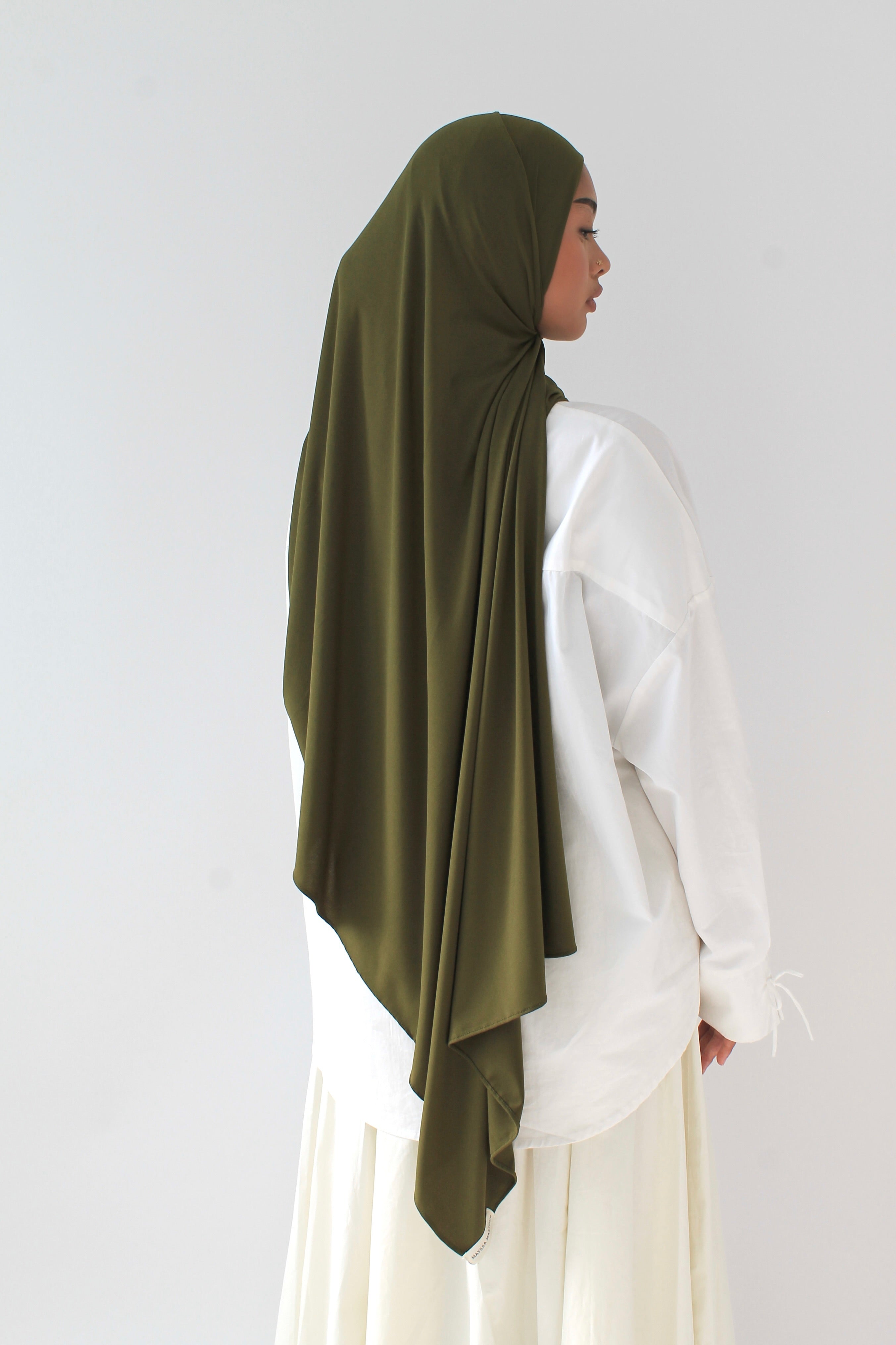 HIJAB JERSEY PREMIUM VERT OLIVE Mayssa Mastour