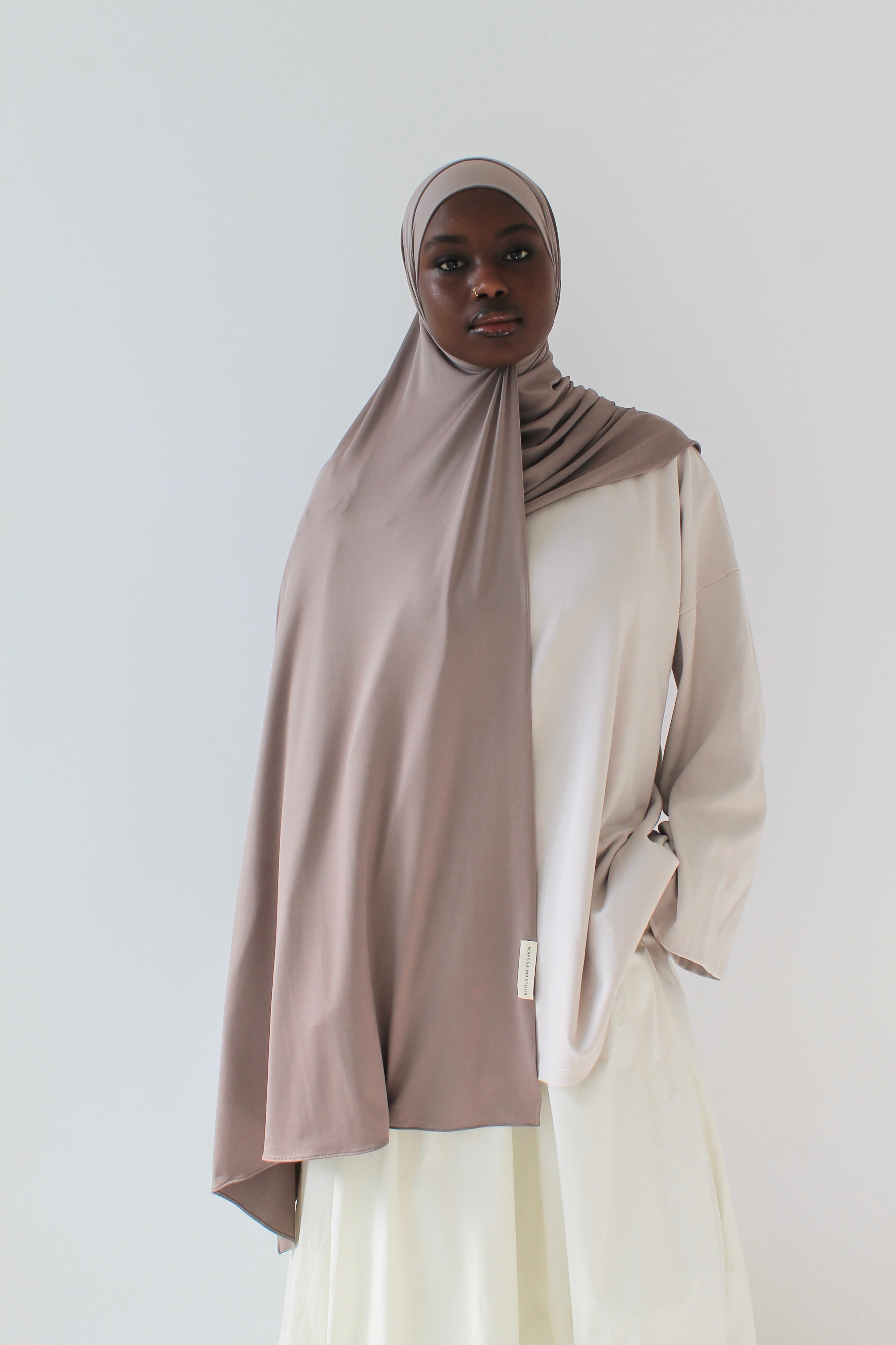 HIJAB JERSEY AIR TAUPE Mayssa Mastour
