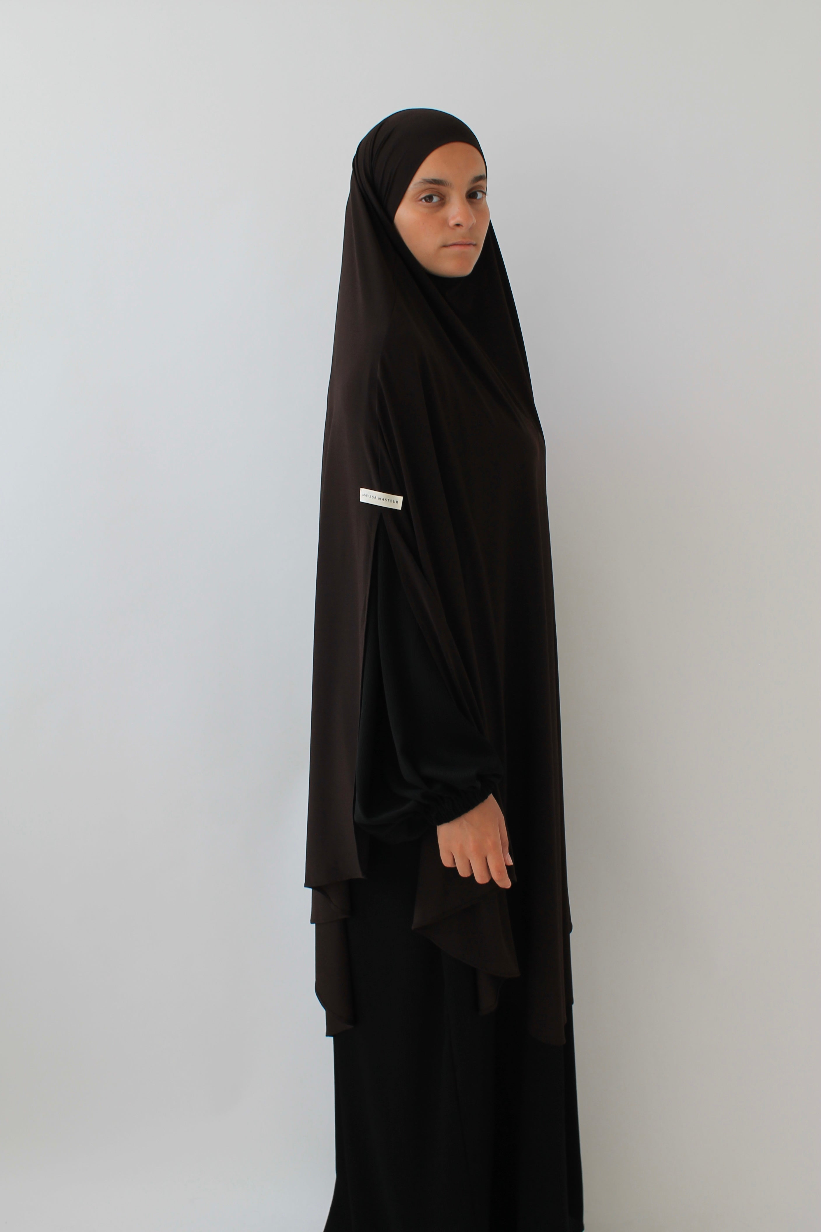 KHIMAR JERSEY PREMIUM À FENTES LONG Mayssa Mastour
