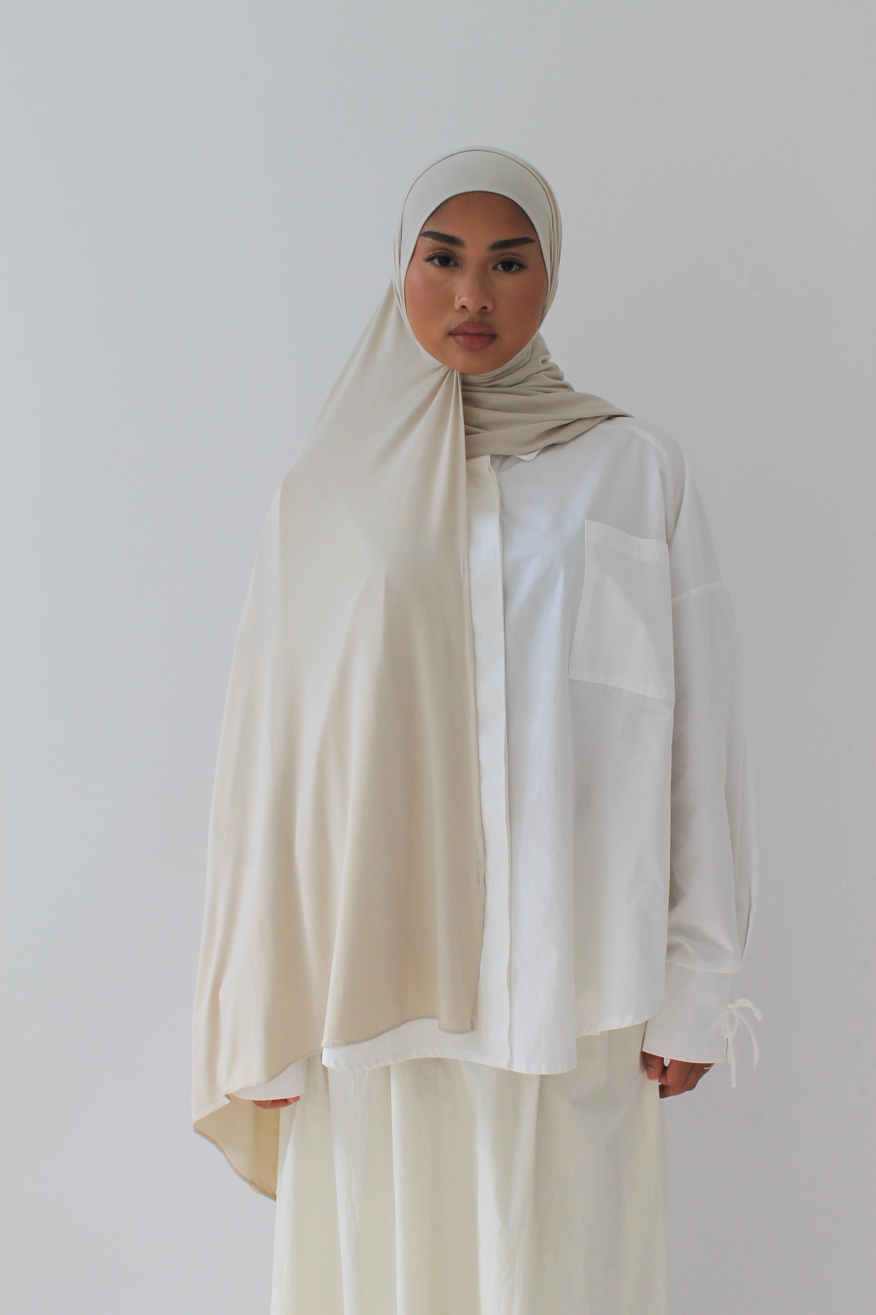 HIJAB JERSEY BAMBOO BEIGE CRÈME Mayssa Mastour