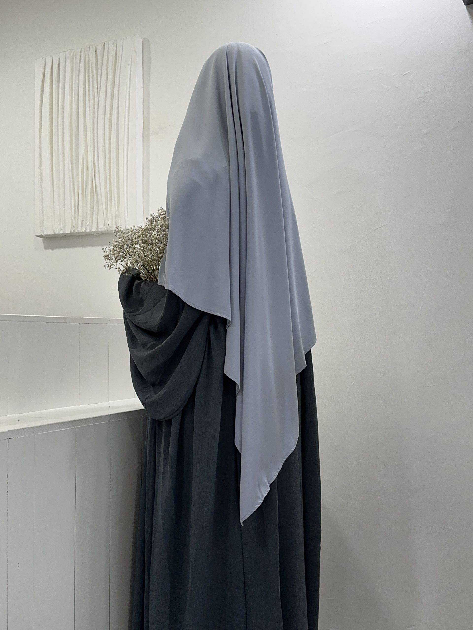 KHIMAR SOIE DE MEDINE COURT ( QUALITE PREMIUM )