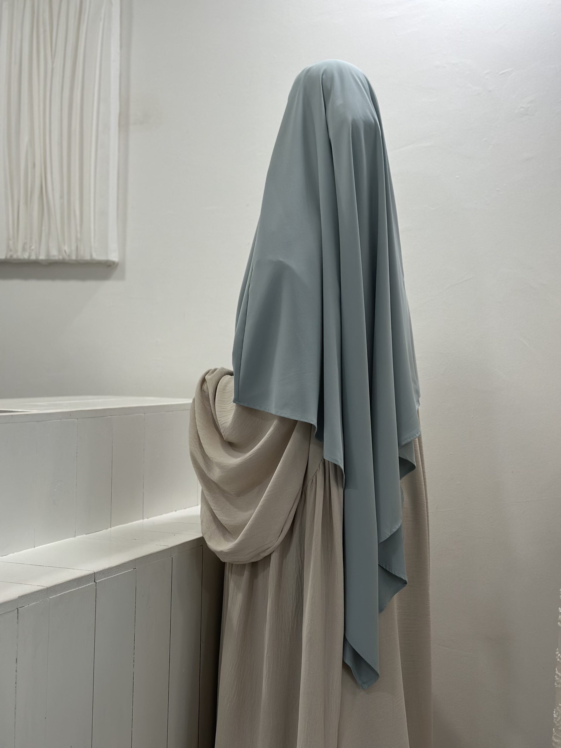 KHIMAR SOIE DE MEDINE COURT ( QUALITE PREMIUM )