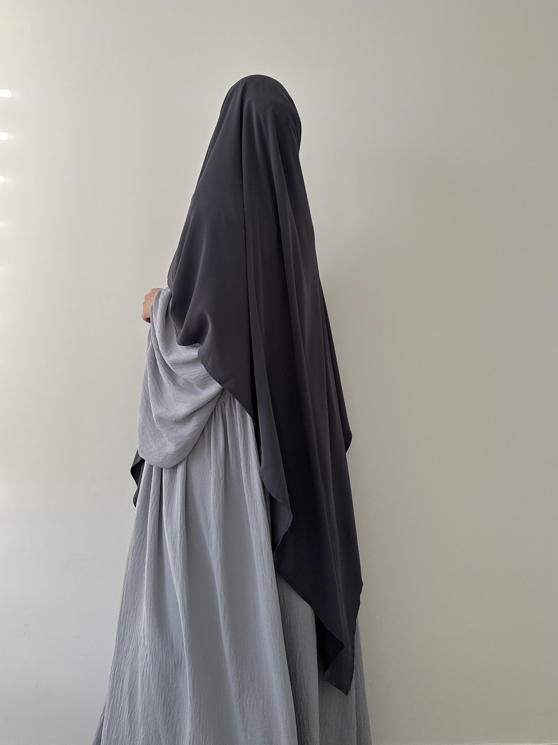 KHIMAR SOIE DE MEDINE COURT ( QUALITE PREMIUM )