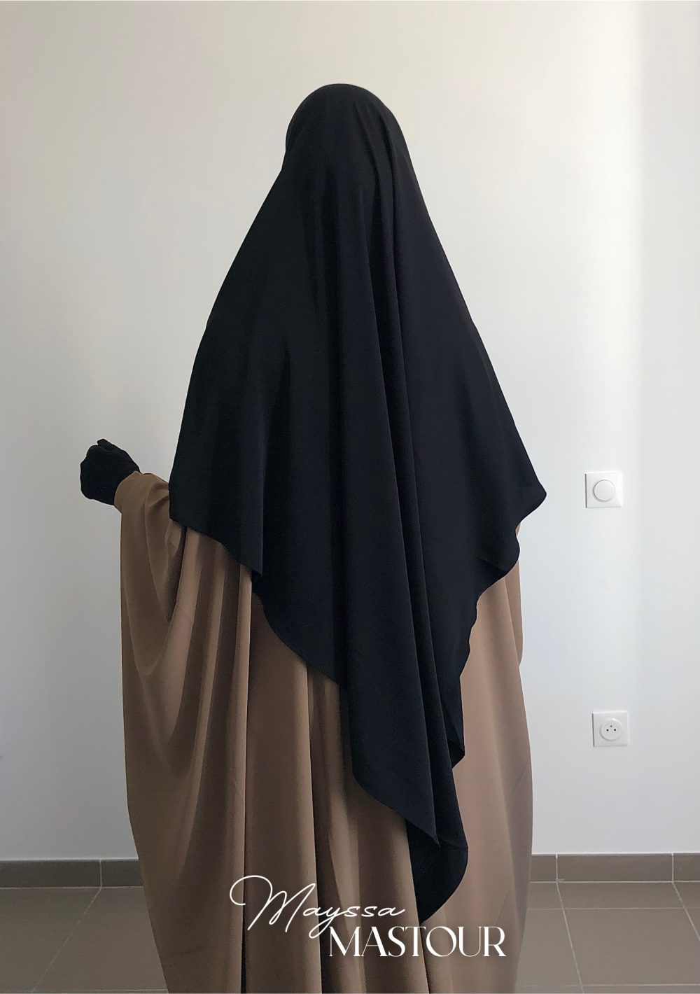 KHIMAR SOIE DE MEDINE COURT ( QUALITE PREMIUM )
