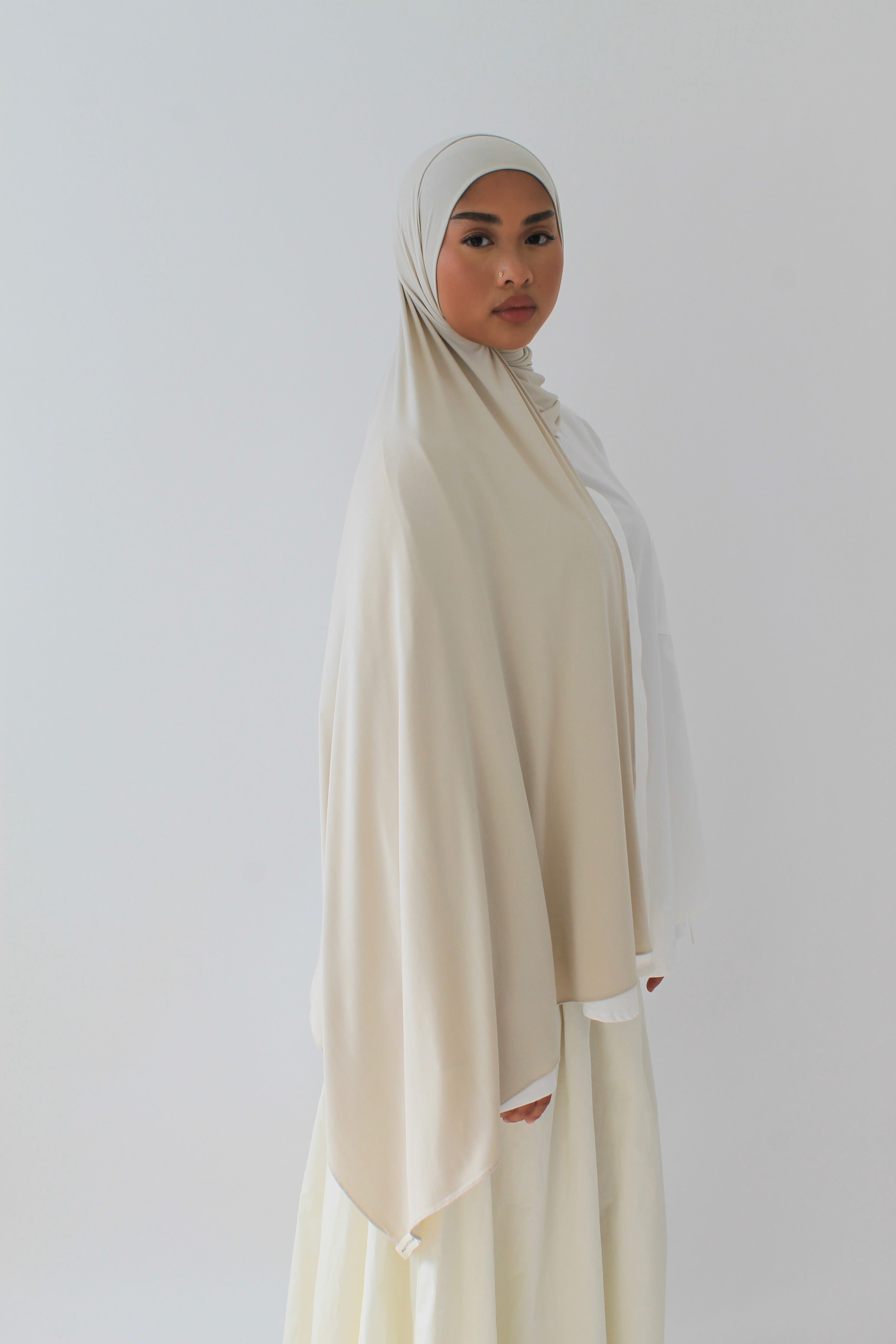 HIJAB JERSEY BAMBOO BEIGE CRÈME Mayssa Mastour