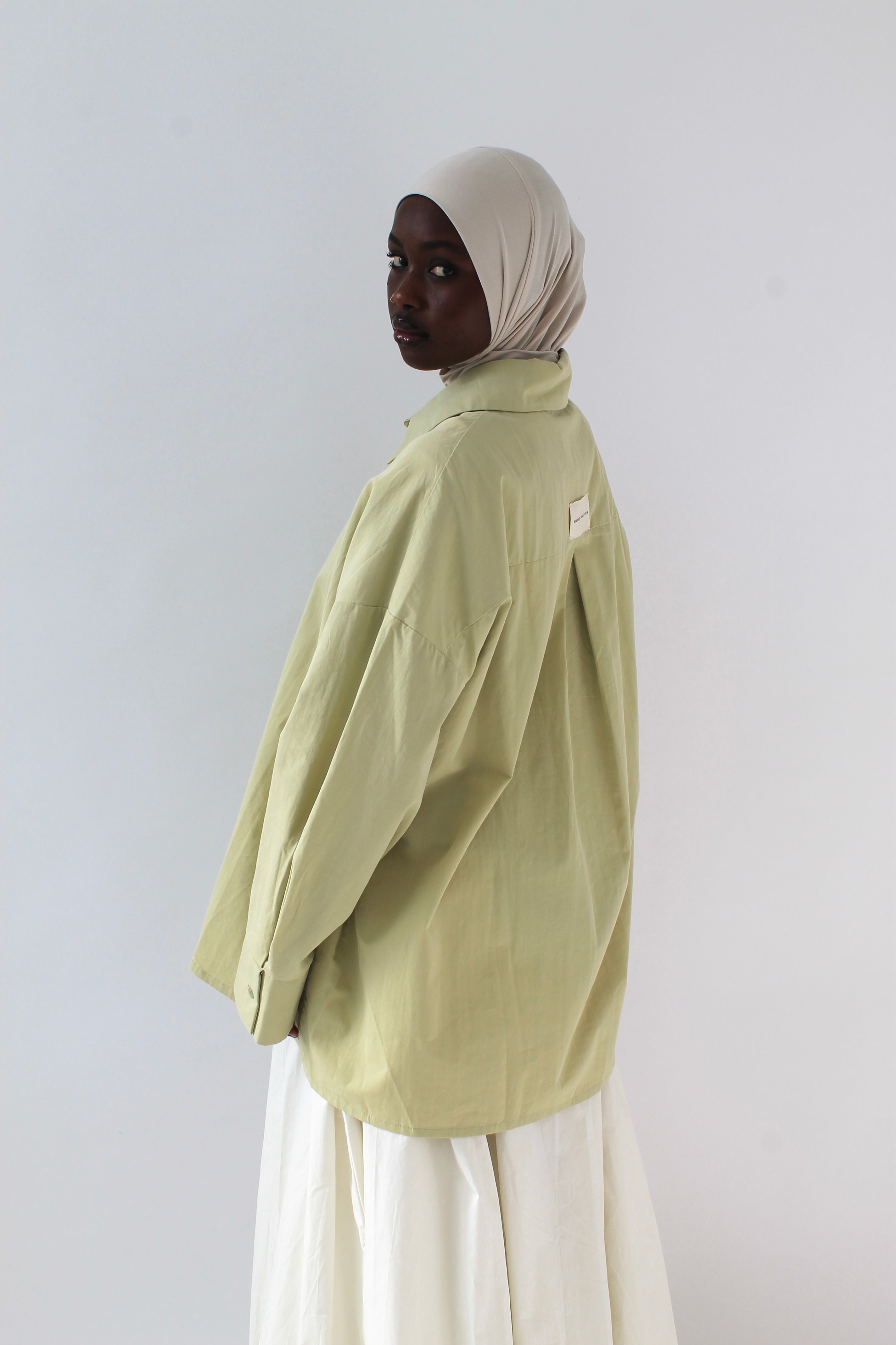 CHEMISE SIGNATURE VERT CLAIR Mayssa Mastour