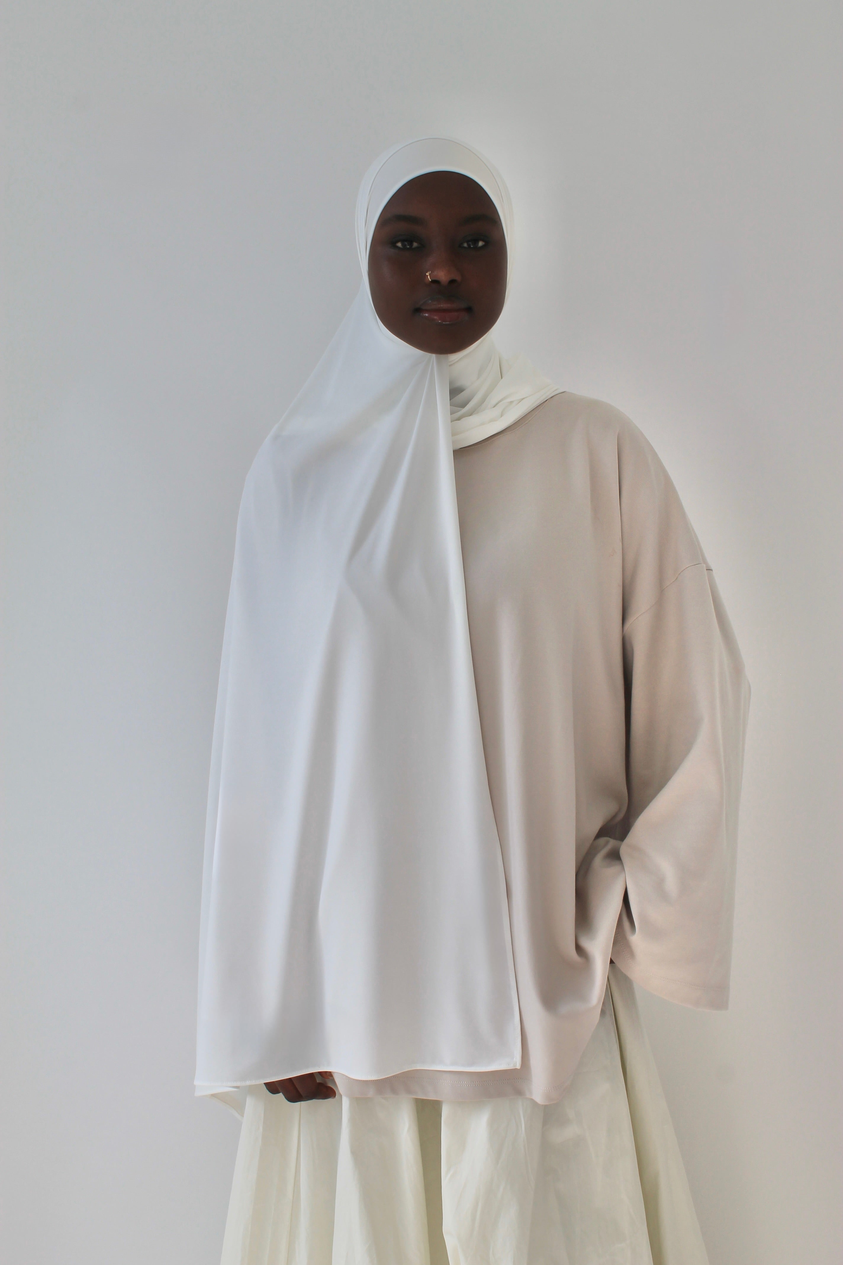 HIJAB JERSEY PREMIUM BLANC Mayssa Mastour