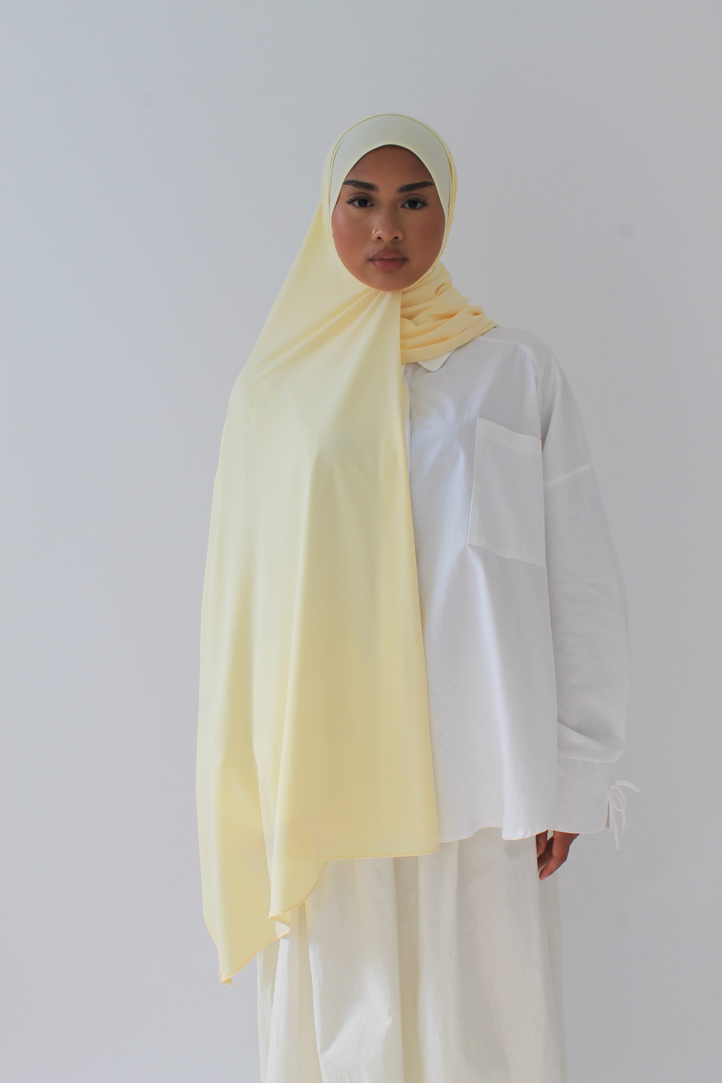 HIJAB JERSEY PREMIUM JAUNE BEURRE Mayssa Mastour