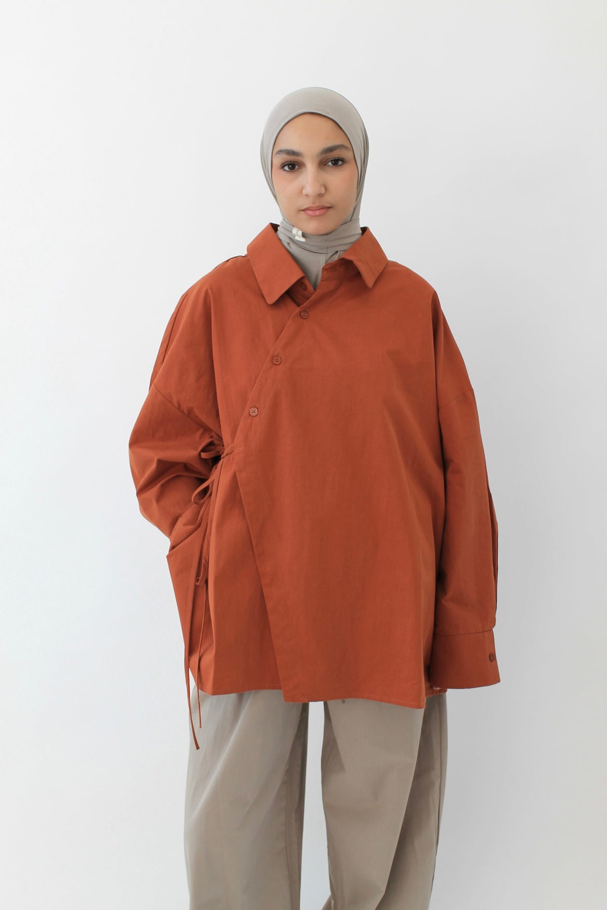 CHEMISE SIGNATURE TERRACOTTA Mayssa Mastour