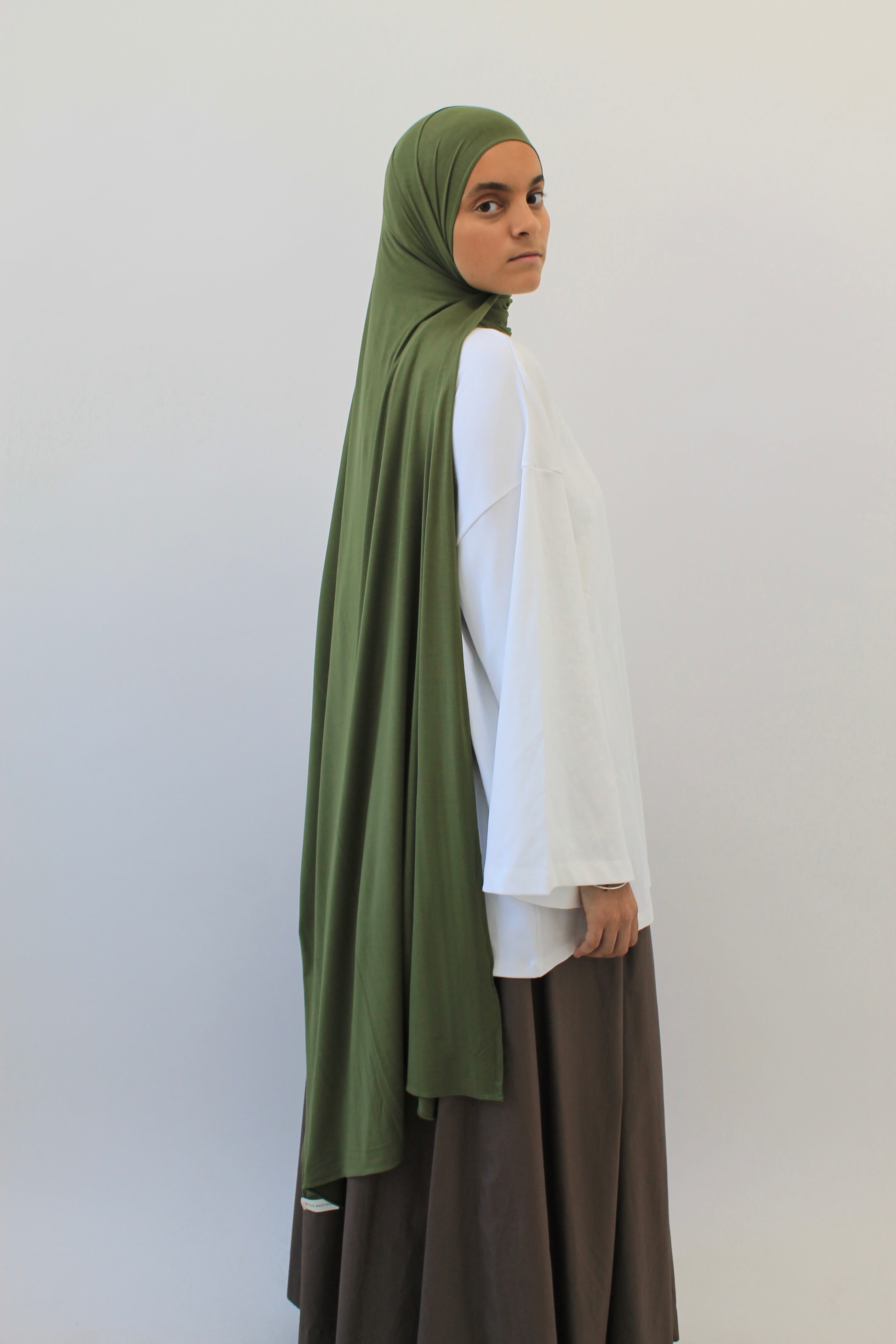 HIJAB JERSEY BAMBOO KAKI Mayssa Mastour
