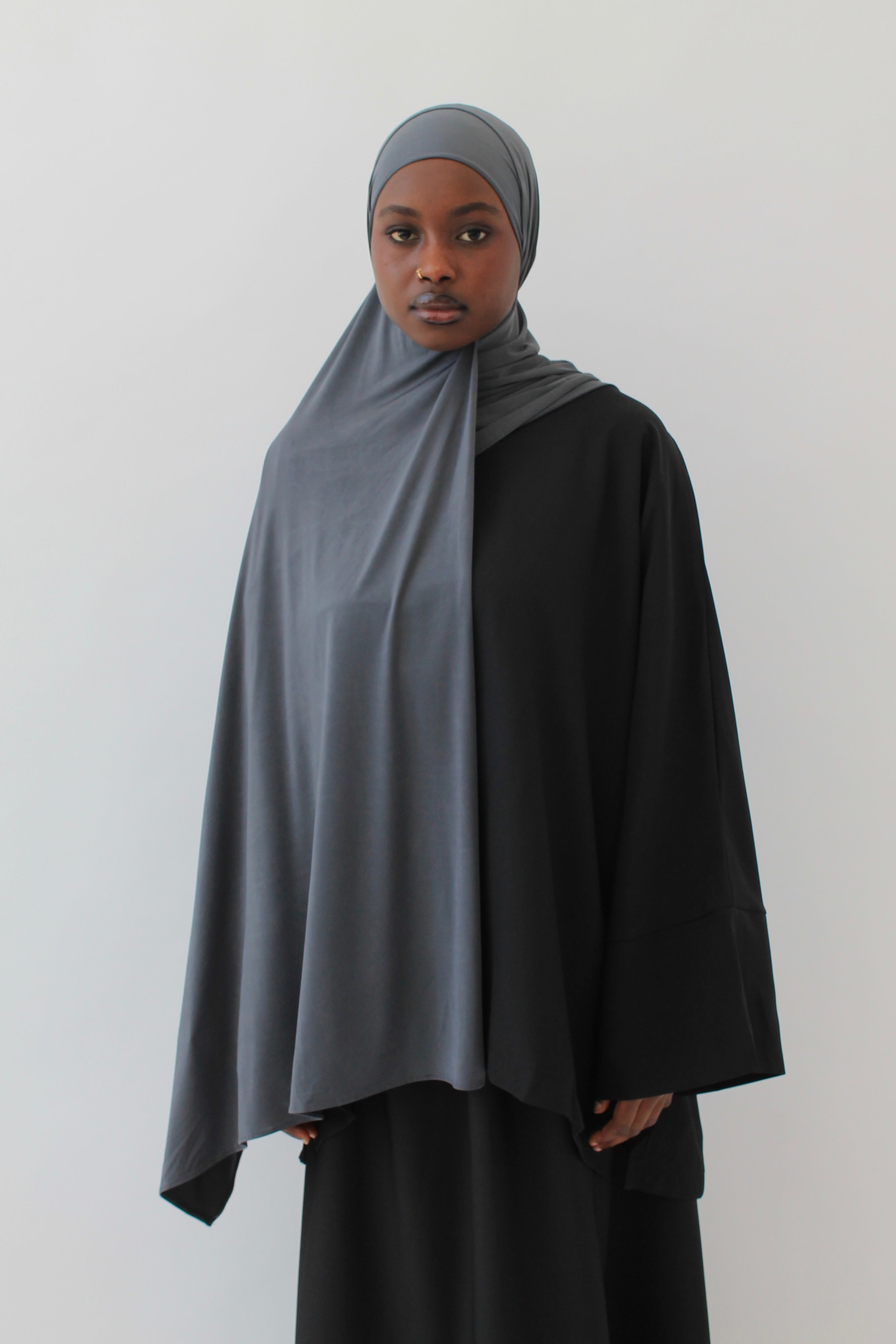 HIJAB JERSEY AIR GRIS FONCÉ Mayssa Mastour