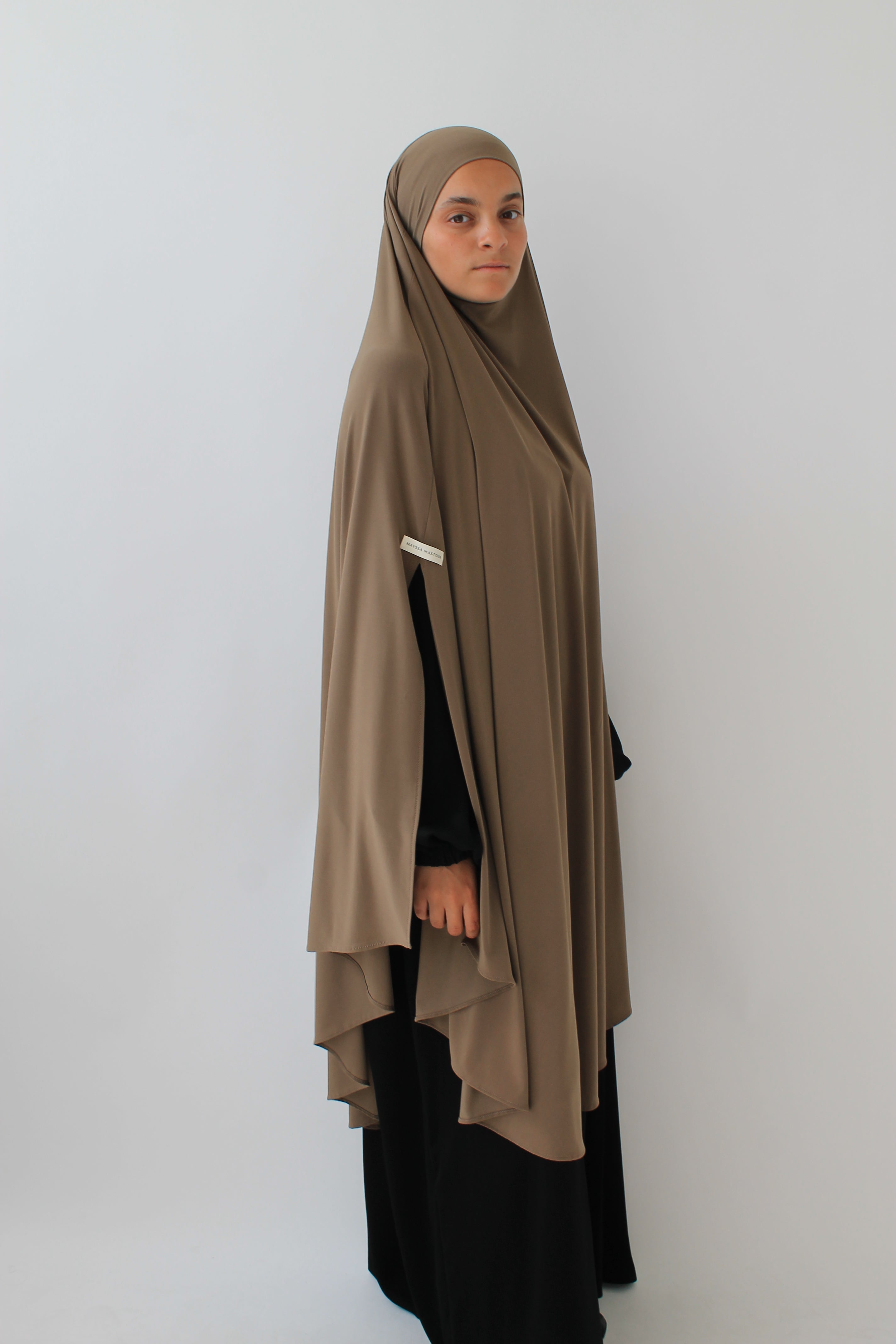 KHIMAR JERSEY PREMIUM À FENTES LONG Mayssa Mastour