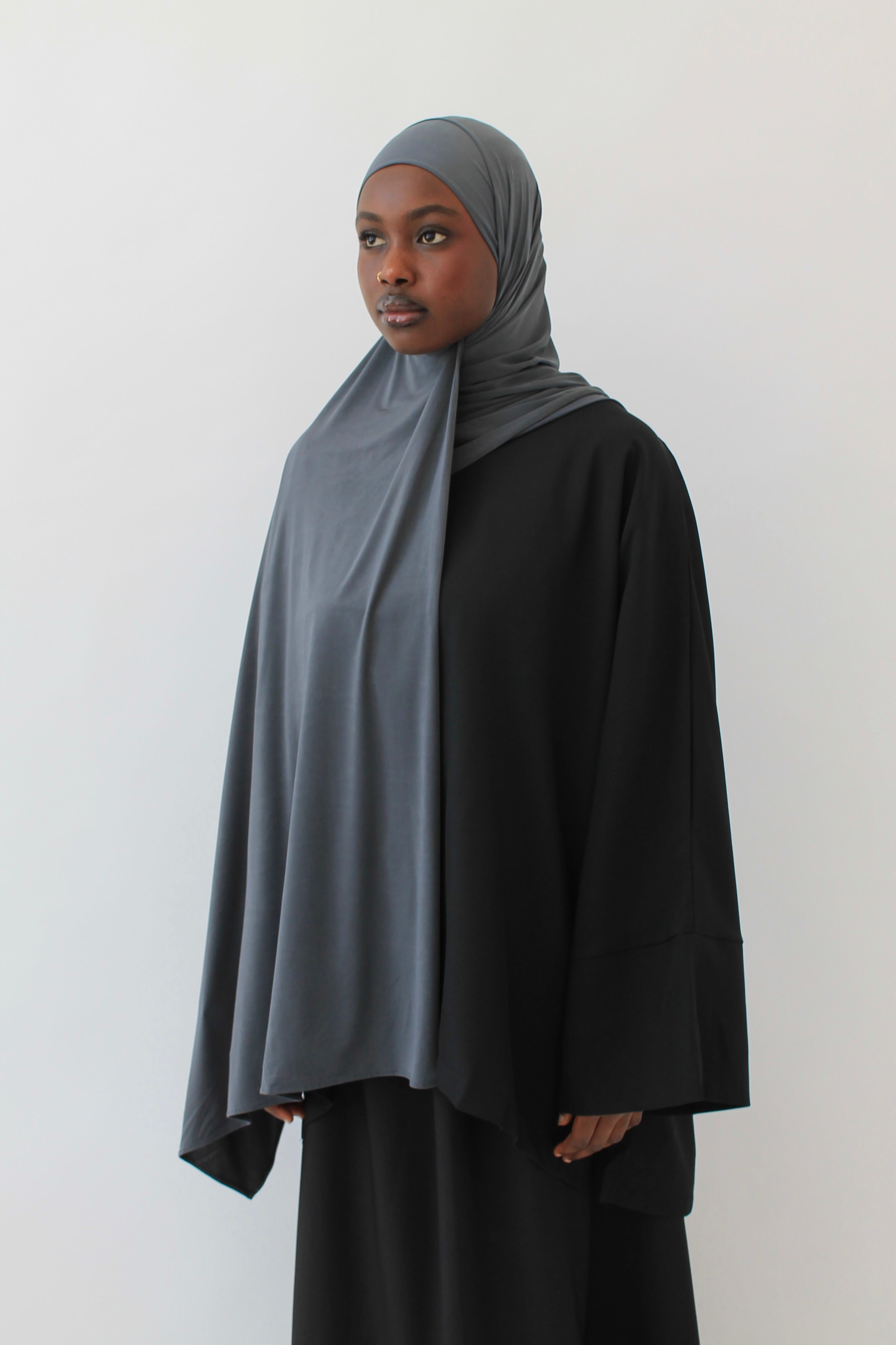 HIJAB JERSEY AIR GRIS FONCÉ Mayssa Mastour