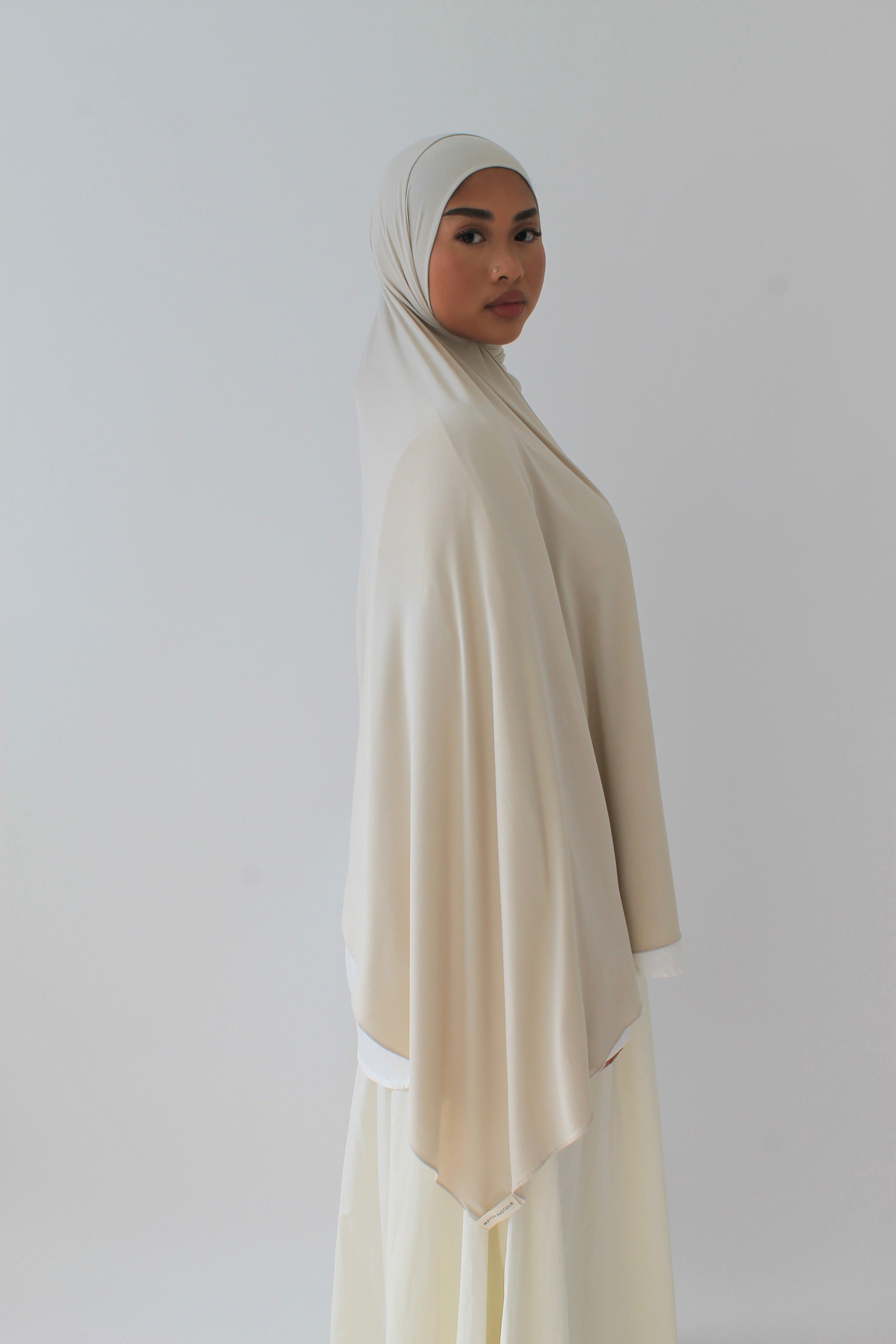 HIJAB JERSEY BAMBOO BEIGE CRÈME Mayssa Mastour