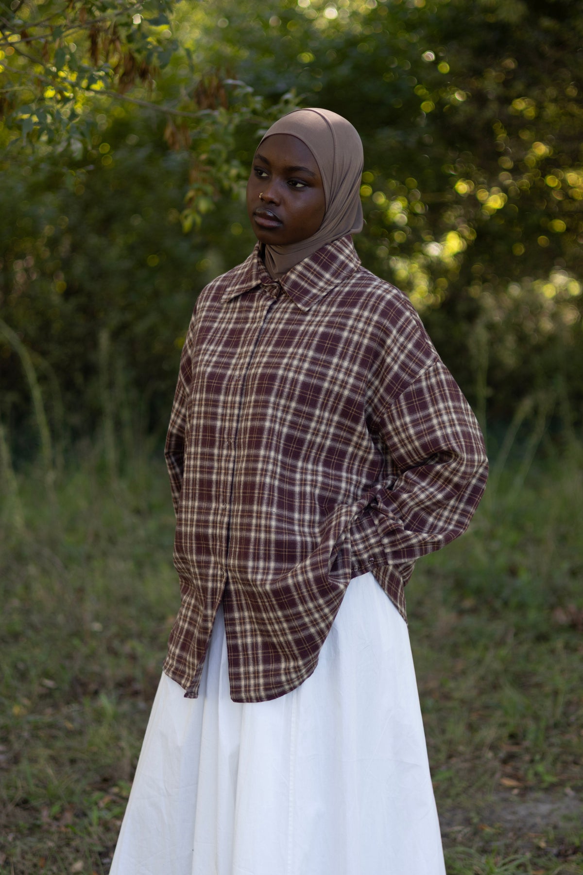 CHEMISE DUNE MARRON/BEIGE Mayssa Mastour