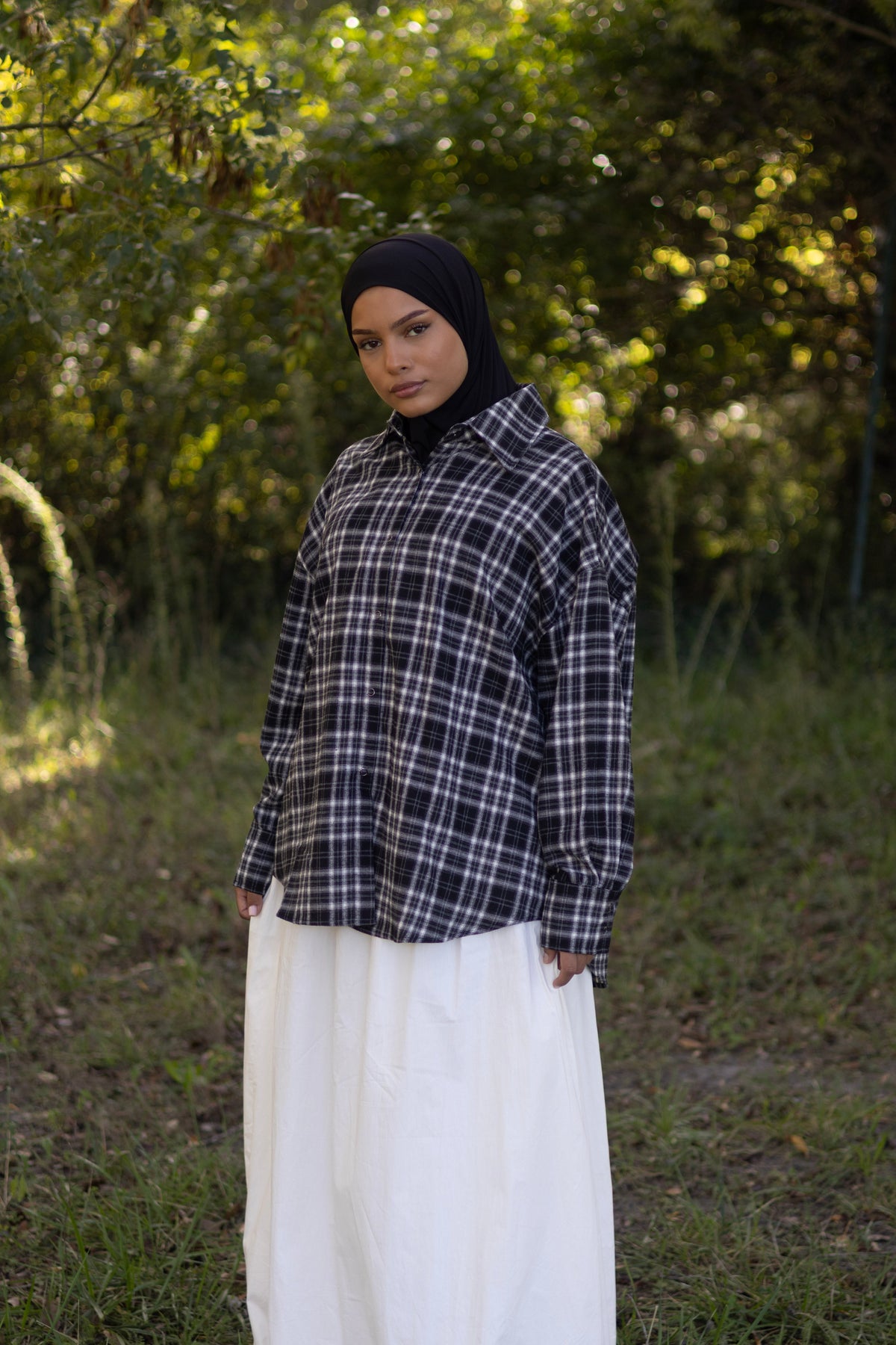 CHEMISE DUNE NOIR/BLANC Mayssa Mastour