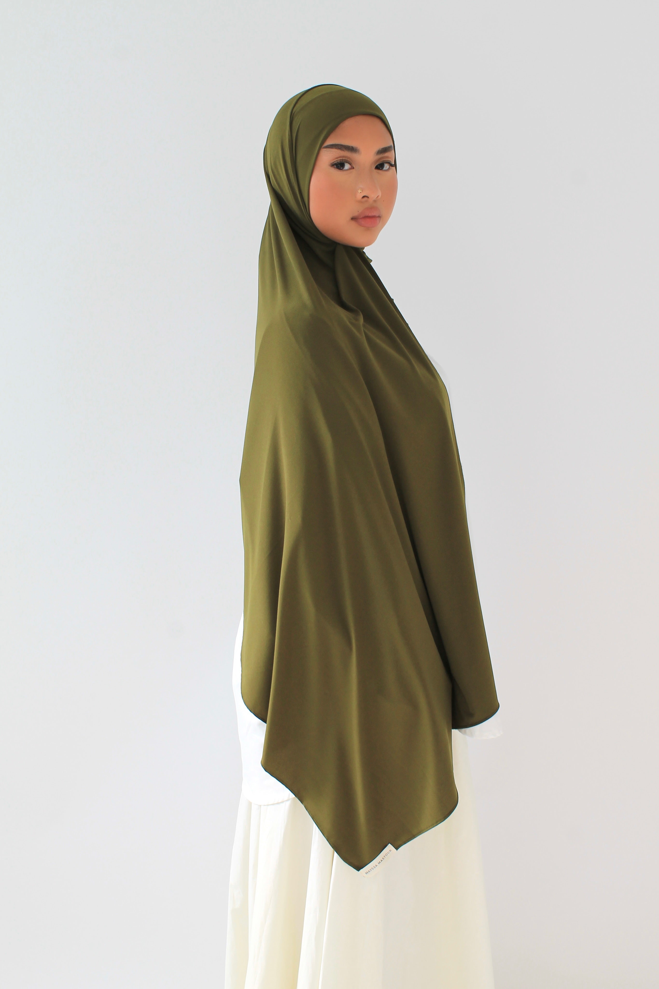HIJAB JERSEY PREMIUM VERT OLIVE Mayssa Mastour