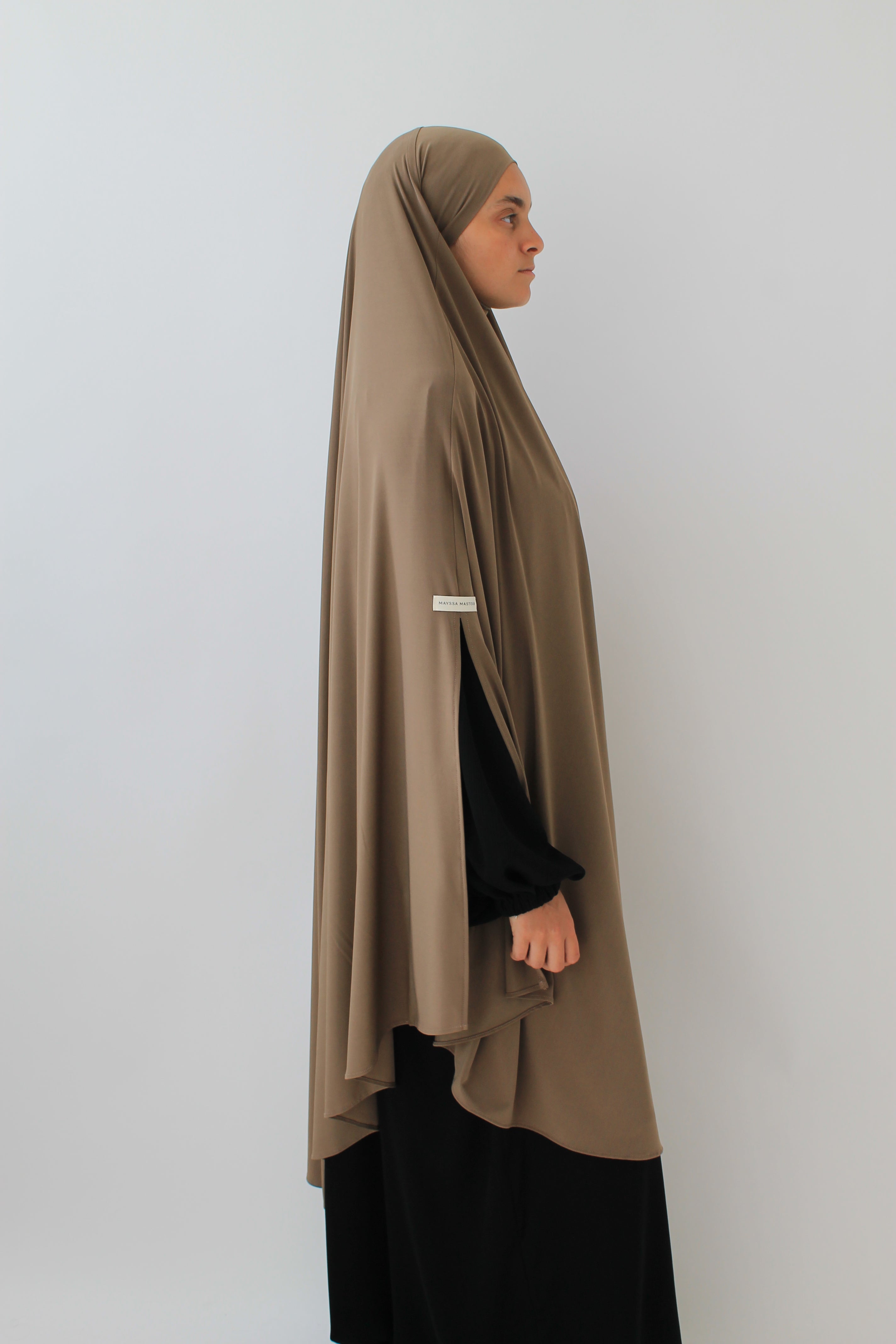 KHIMAR JERSEY PREMIUM À FENTES LONG Mayssa Mastour