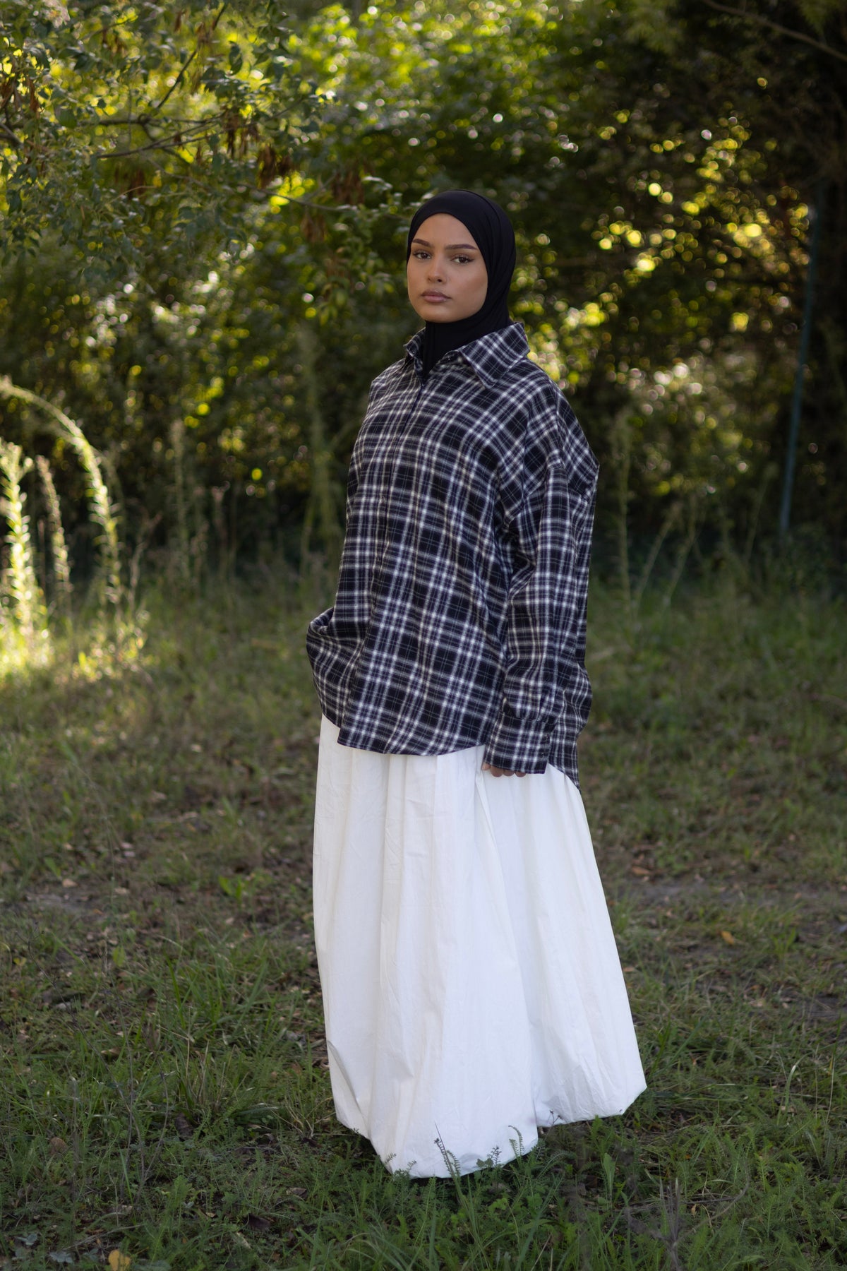 CHEMISE DUNE NOIR/BLANC Mayssa Mastour