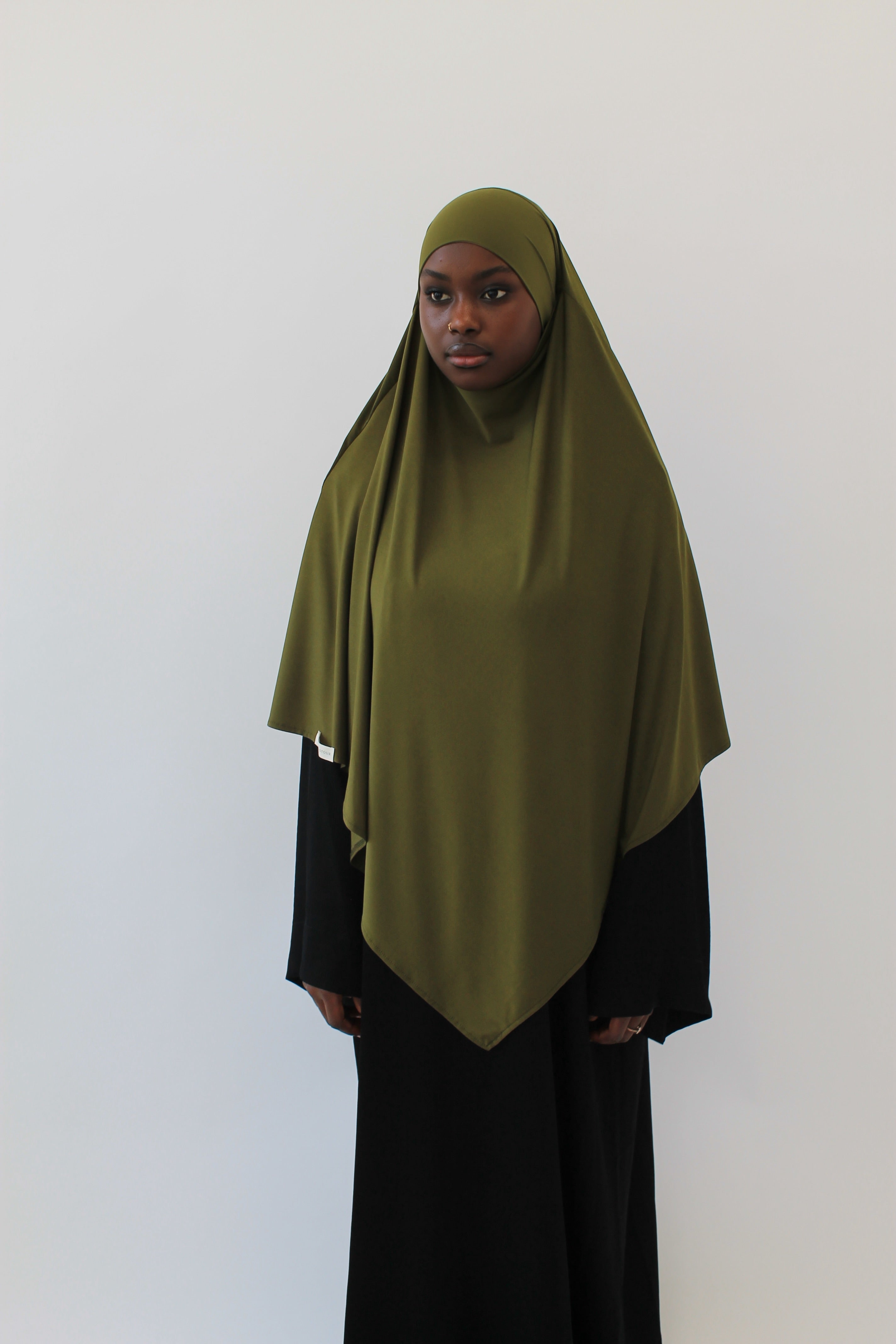 KHIMAR JERSEY PREMIUM COURT VERT OLIVE Mayssa Mastour