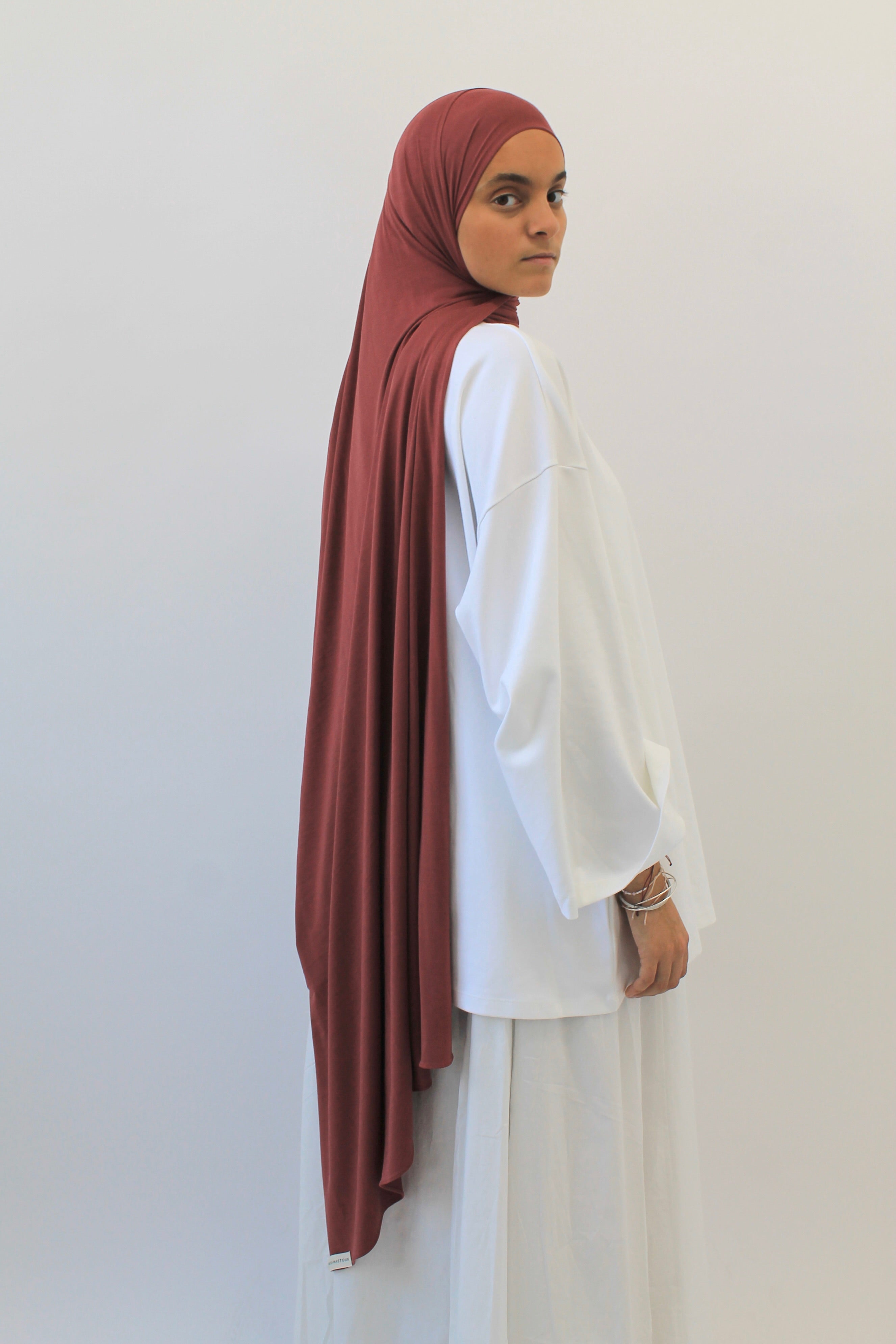 HIJAB JERSEY BAMBOO CORAIL Mayssa Mastour