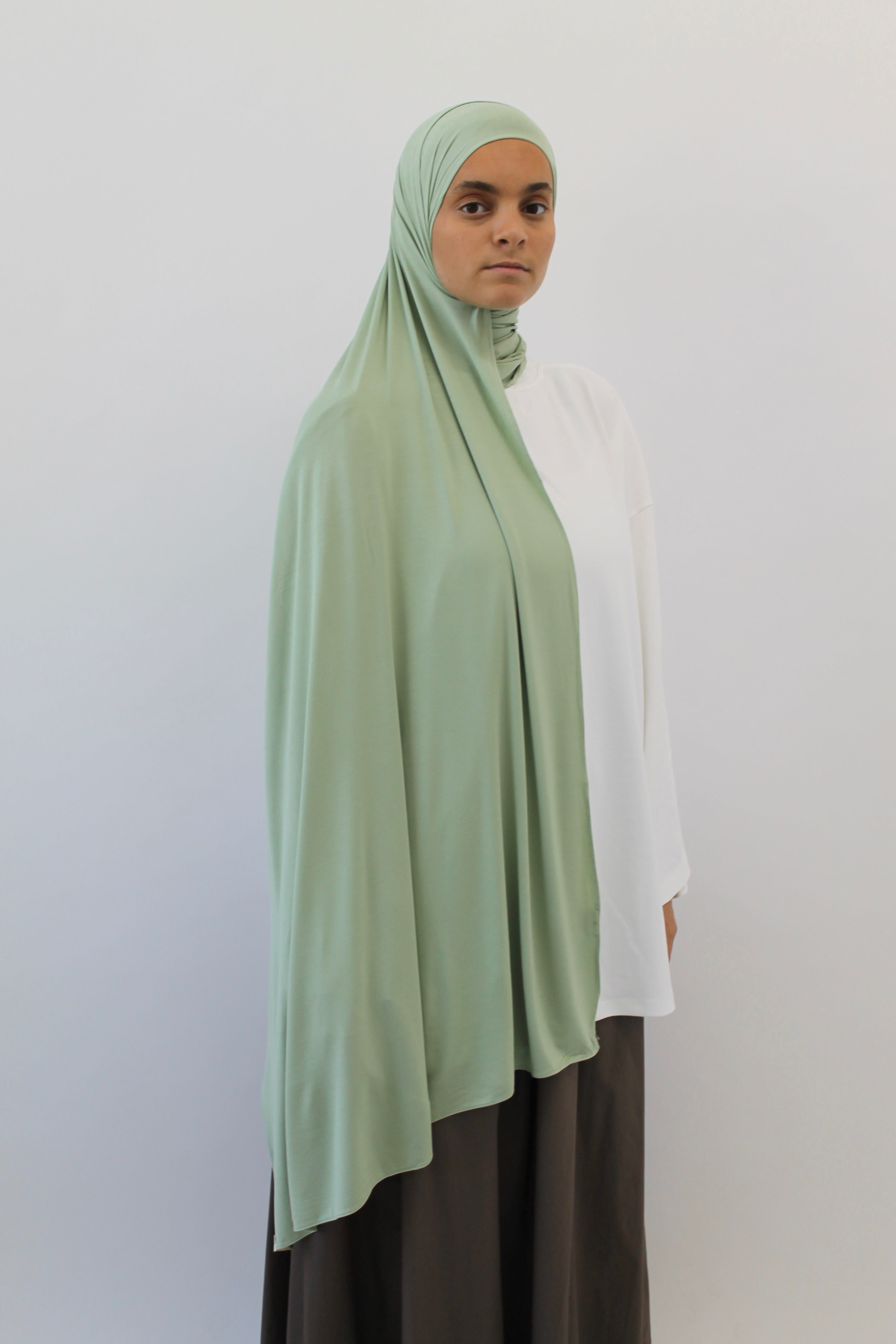HIJAB JERSEY BAMBOO VERT PASTEL Mayssa Mastour