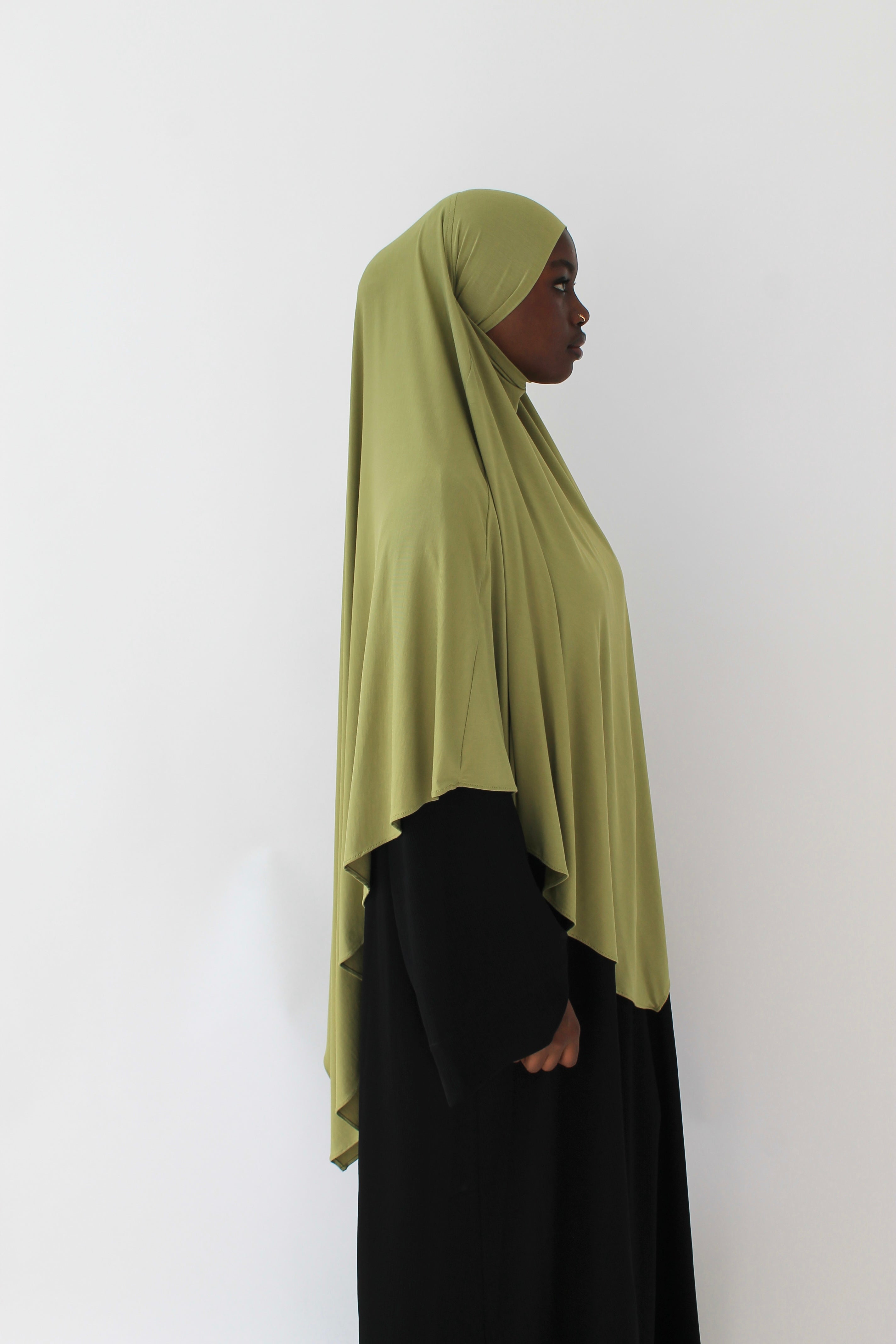 KHIMAR JERSEY BAMBOO COURT VERT OLIVE Mayssa Mastour