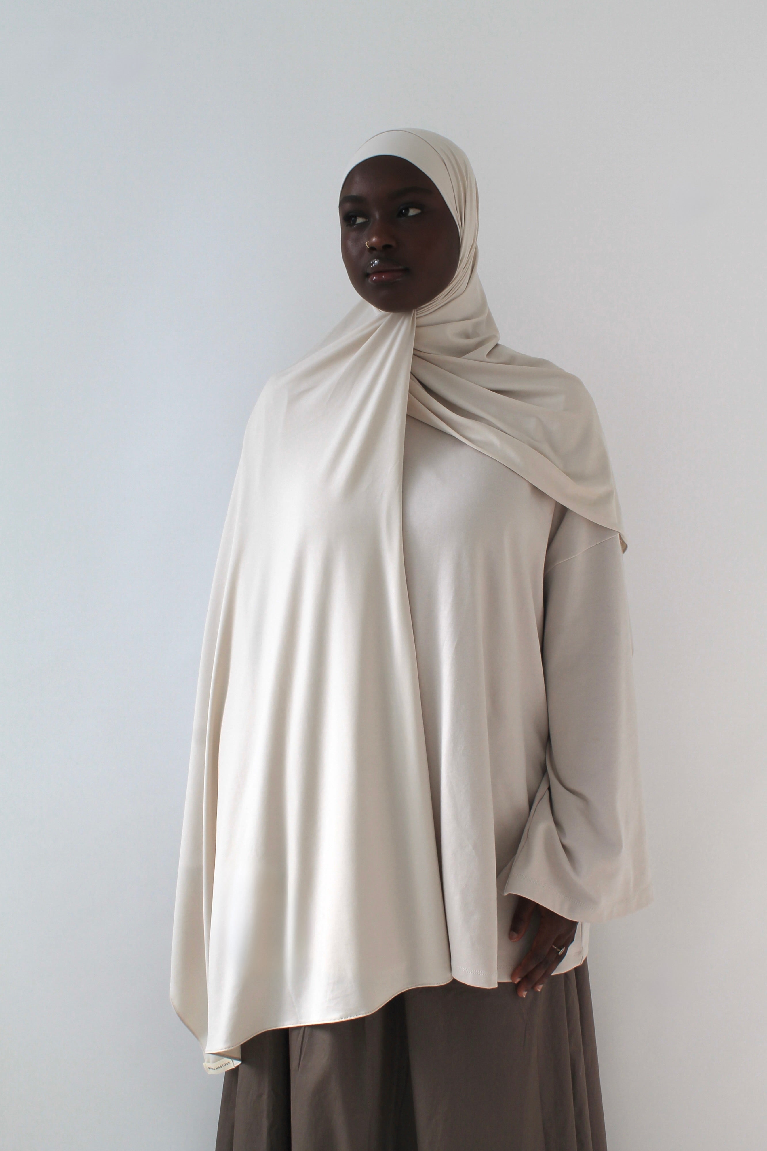 HIJAB JERSEY PREMIUM BEIGE CRÈME Mayssa Mastour