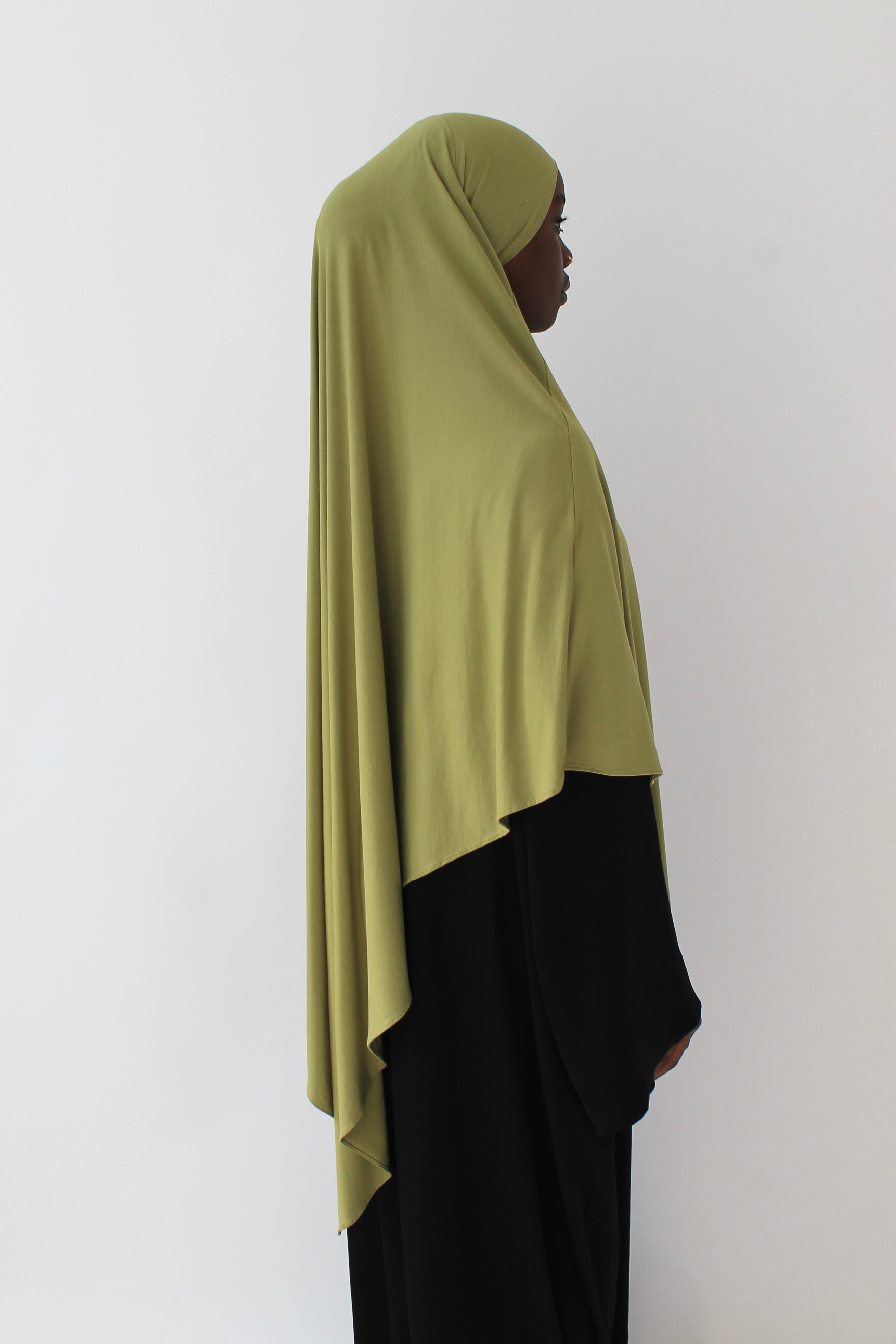 KHIMAR JERSEY BAMBOO COURT VERT OLIVE Mayssa Mastour