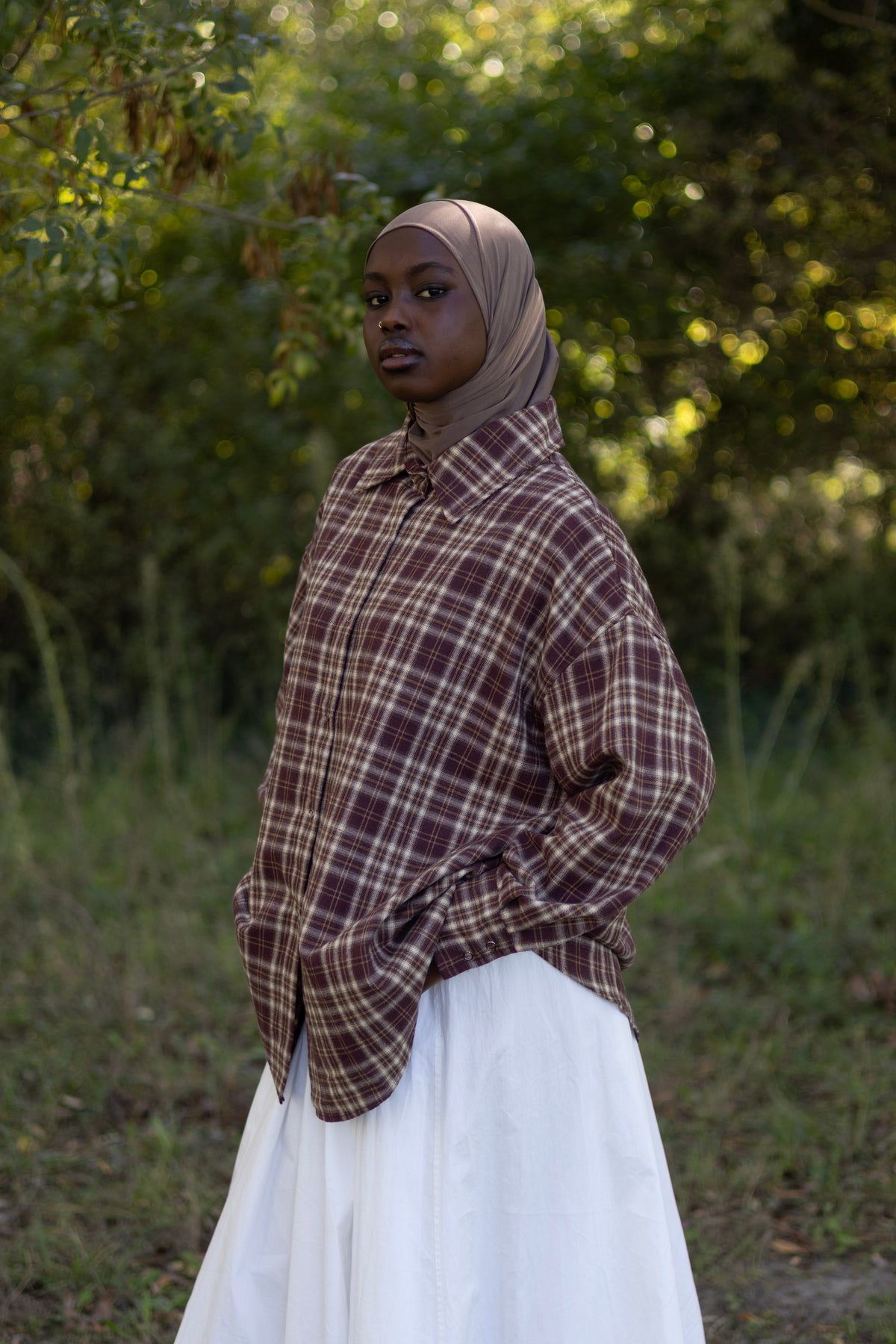 CHEMISE DUNE MARRON/BEIGE Mayssa Mastour
