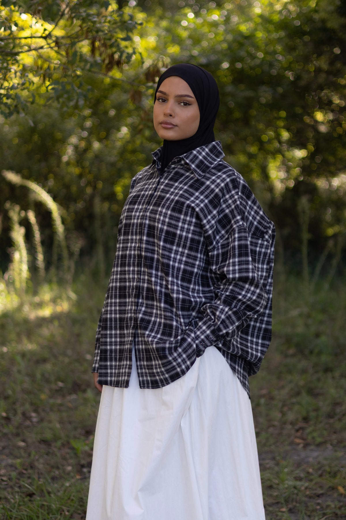 CHEMISE DUNE NOIR/BLANC Mayssa Mastour