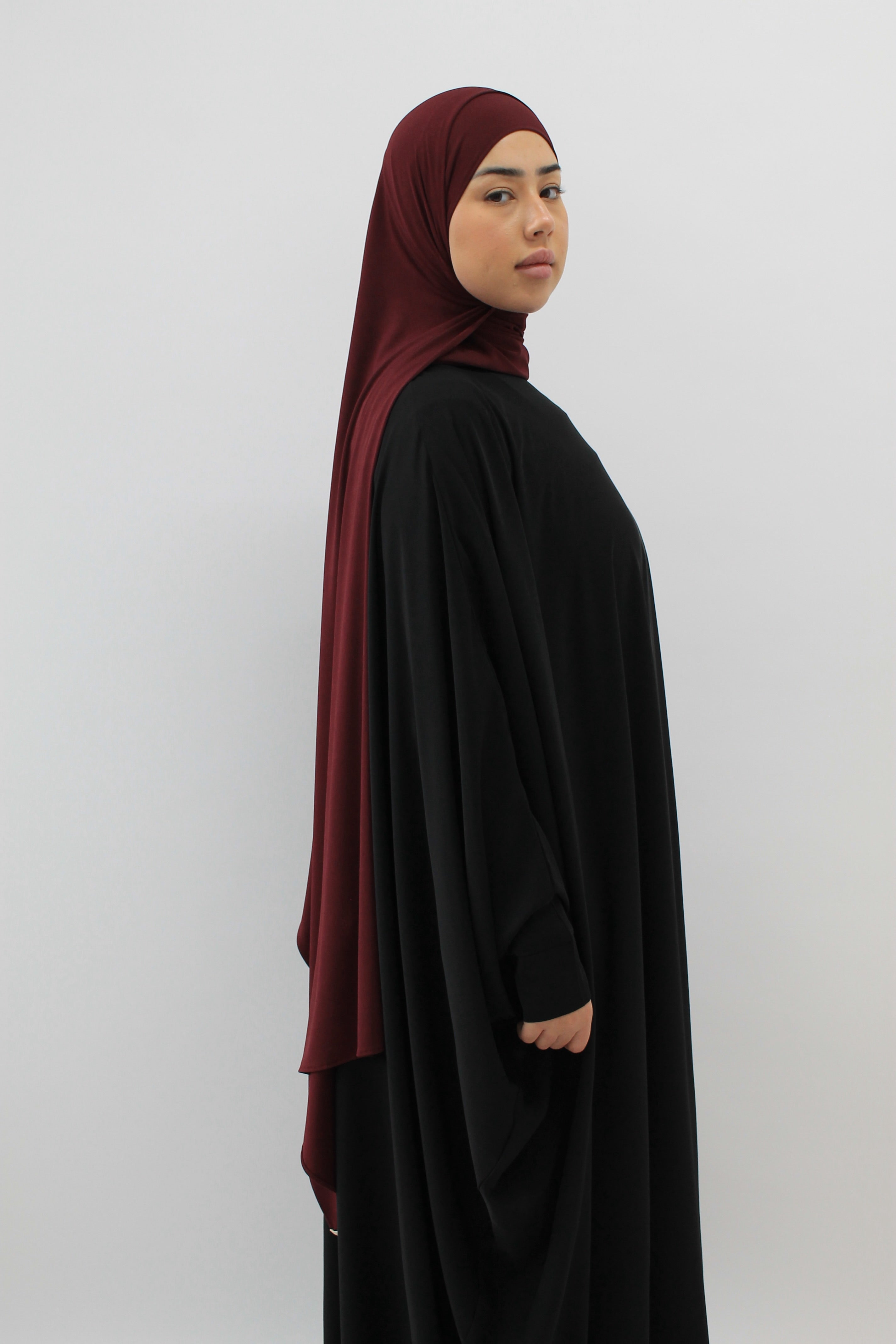 HIJAB JERSEY PREMIUM Bordeaux Mayssa Mastour