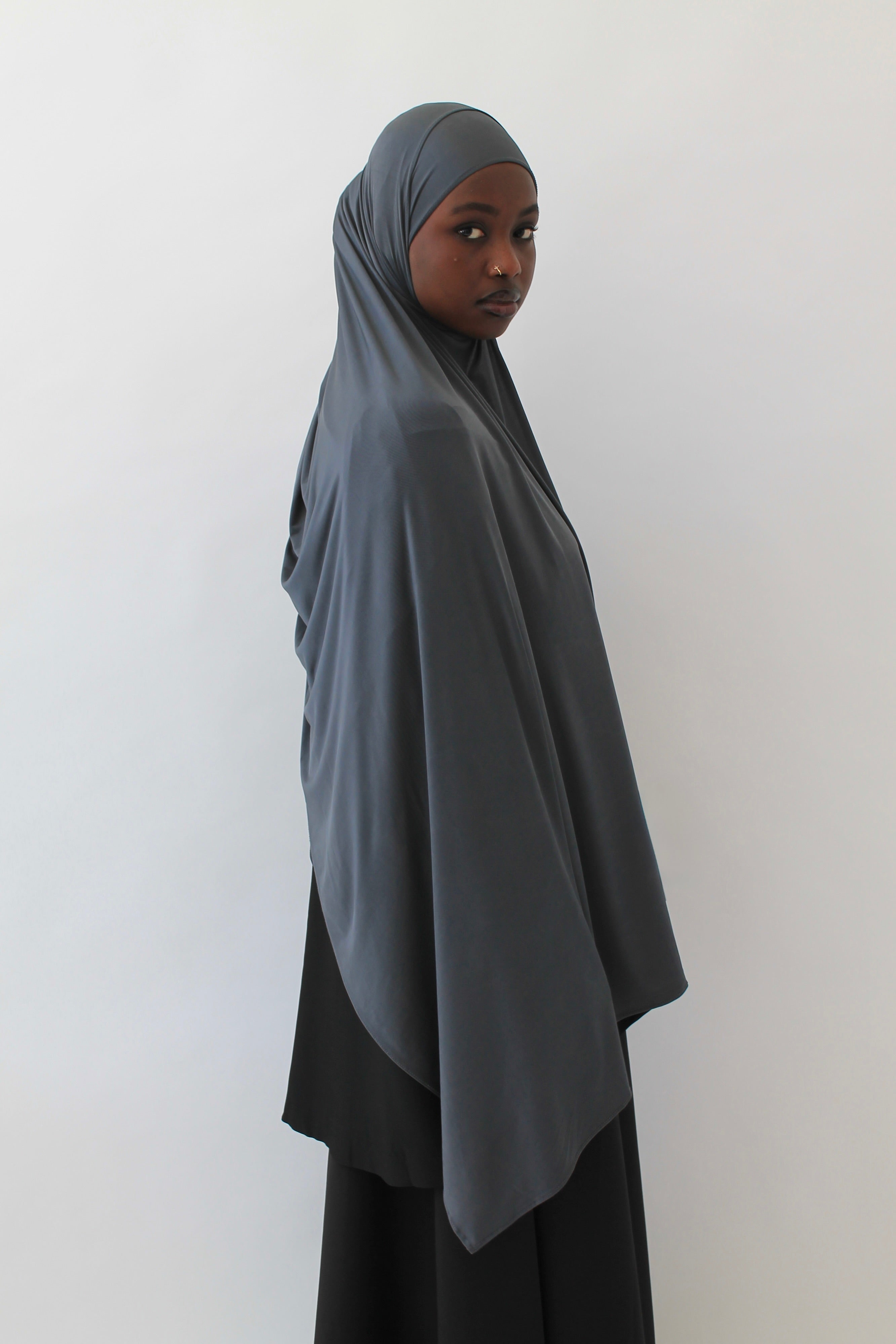 HIJAB JERSEY AIR GRIS FONCÉ Mayssa Mastour