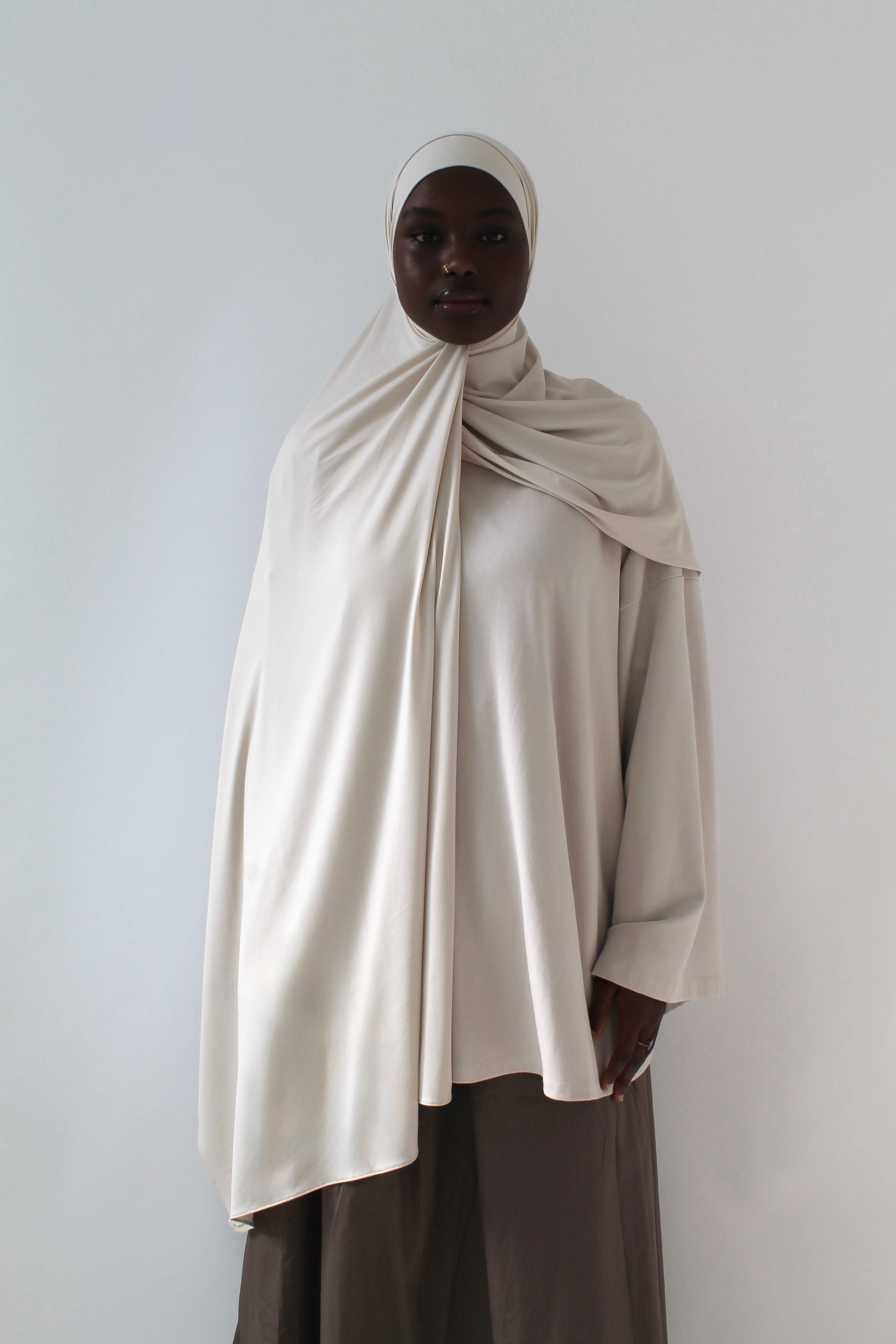 HIJAB JERSEY PREMIUM BEIGE CRÈME Mayssa Mastour