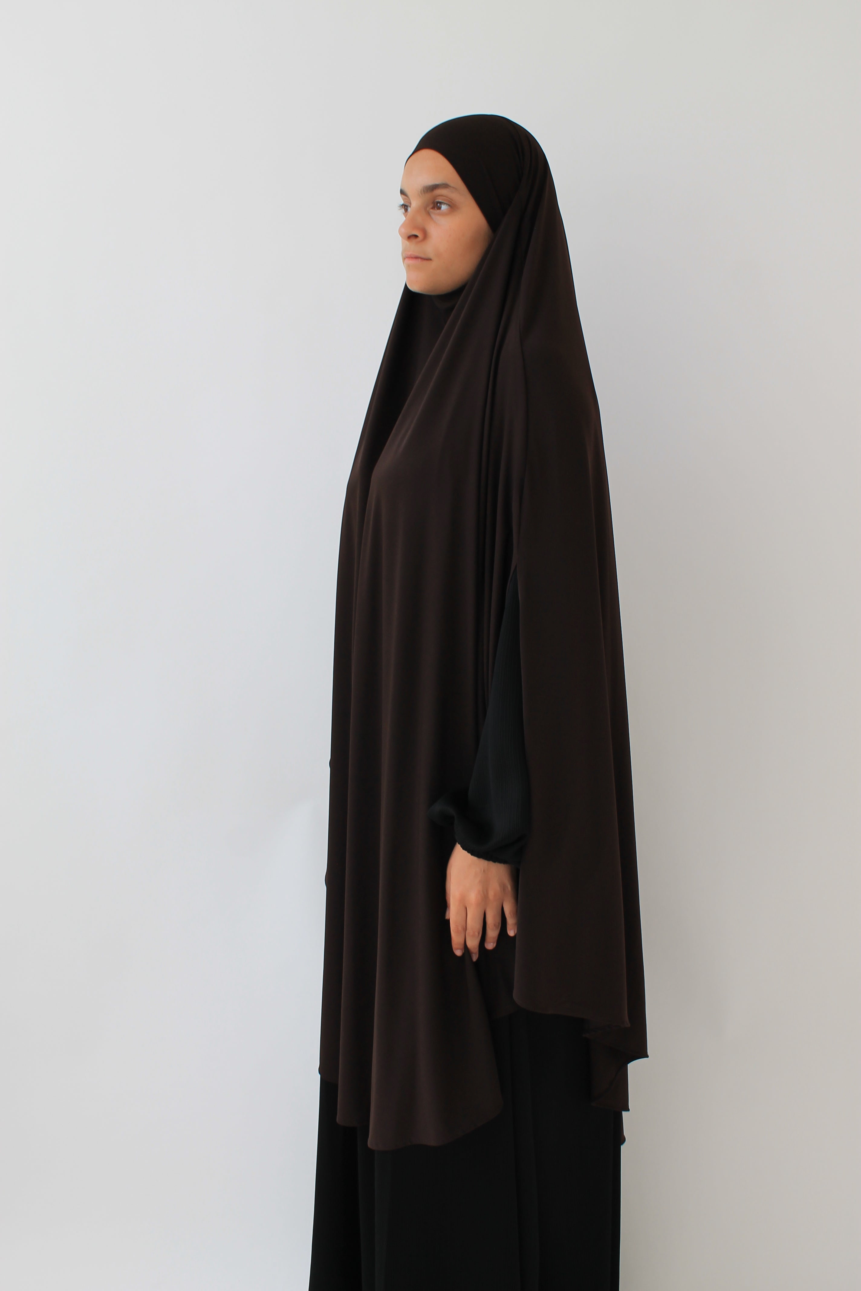 KHIMAR JERSEY PREMIUM À FENTES LONG Mayssa Mastour