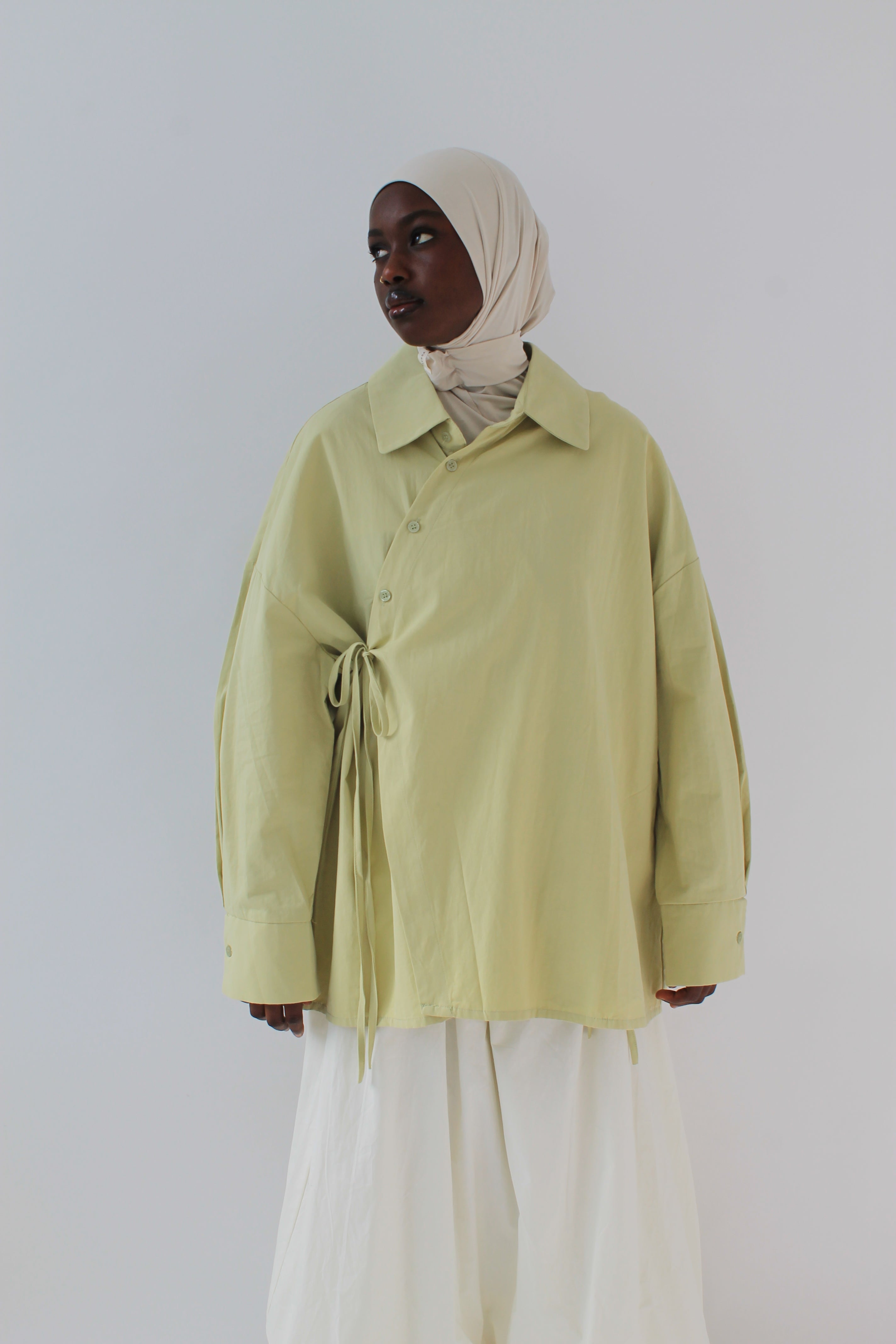 CHEMISE SIGNATURE VERT CLAIR Mayssa Mastour