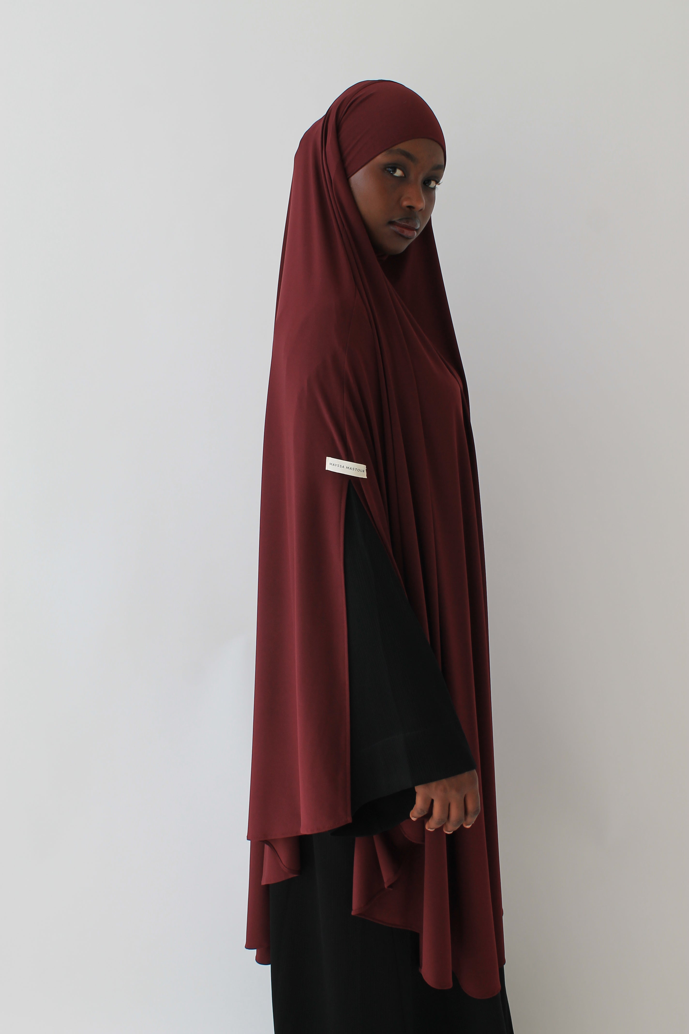 KHIMAR JERSEY PREMIUM À FENTES LONG Mayssa Mastour