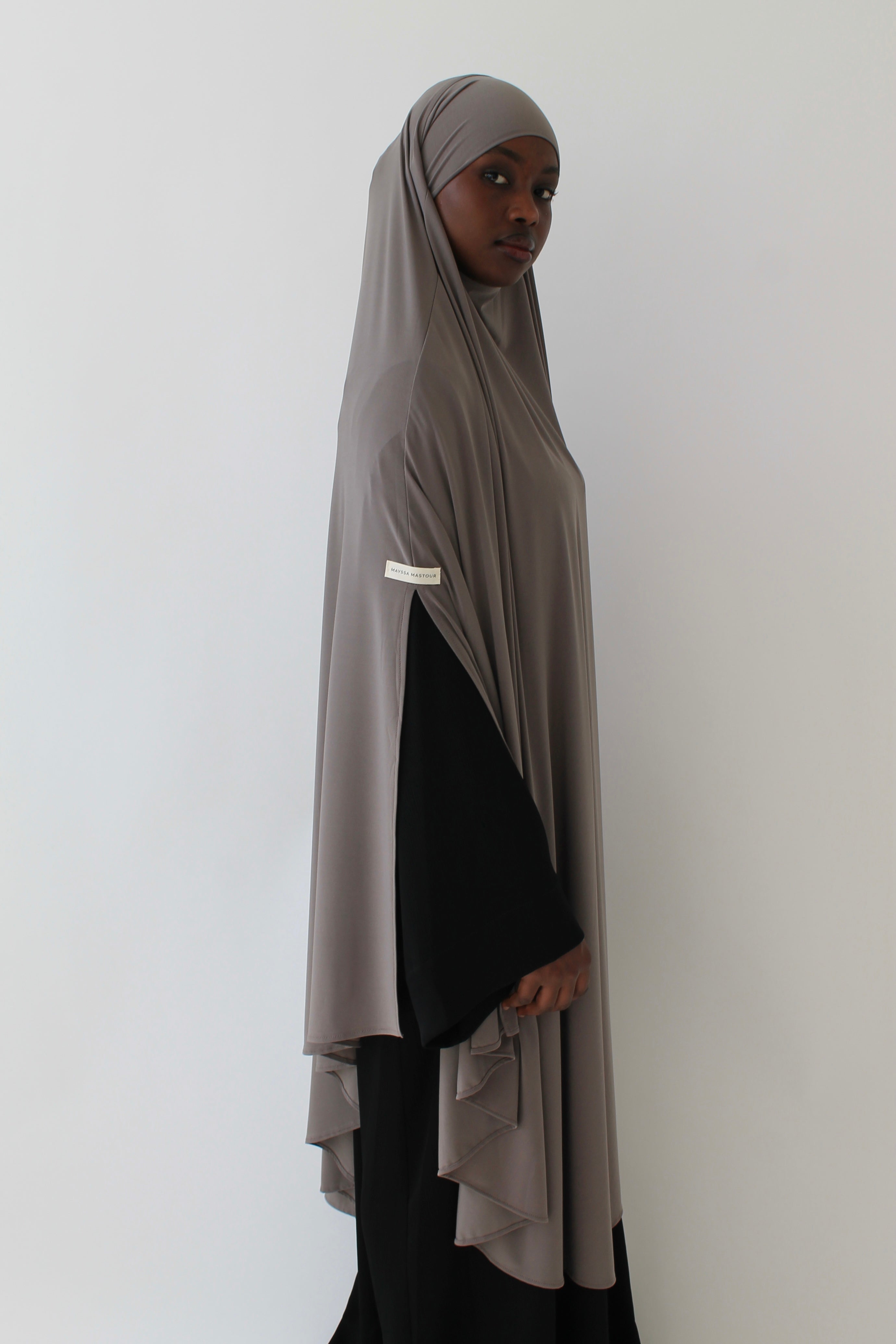 KHIMAR JERSEY PREMIUM À FENTES LONG Mayssa Mastour